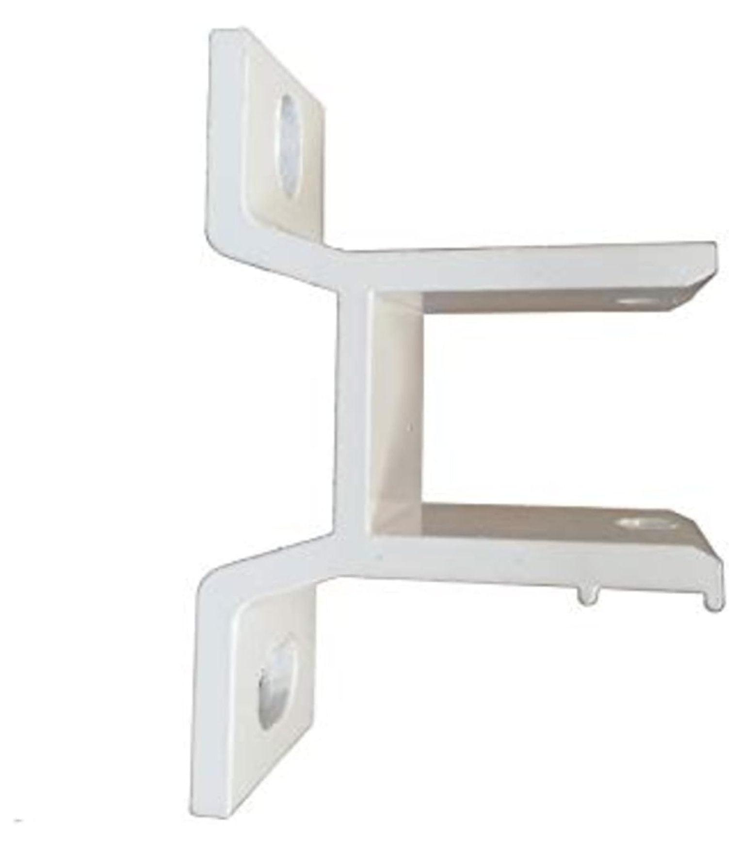 White Aluminum Wall Mounting Brackets for Awnings, Set of 2