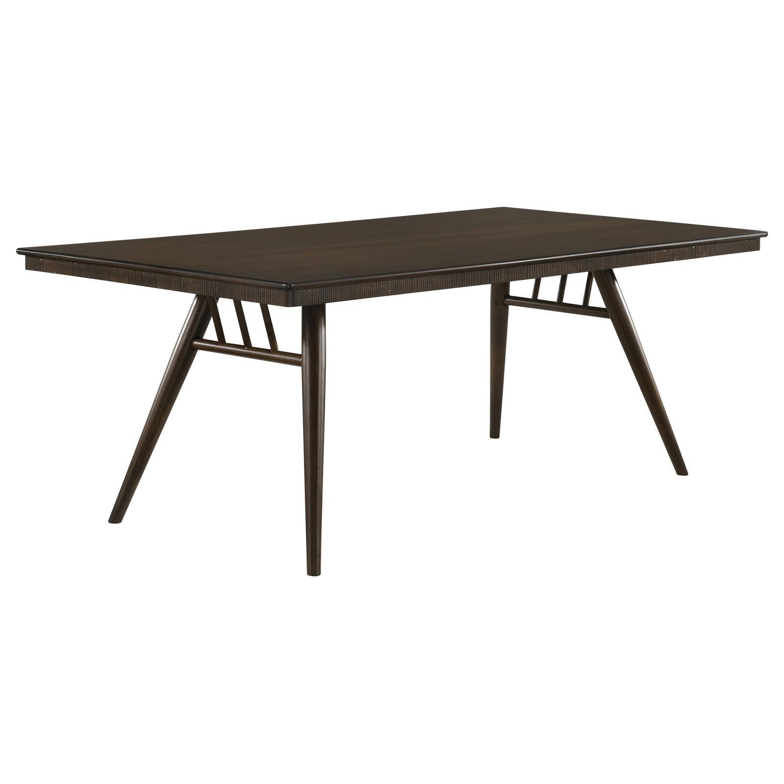 Wes Rectangular Dark Walnut Mid-Century Modern Dining Table