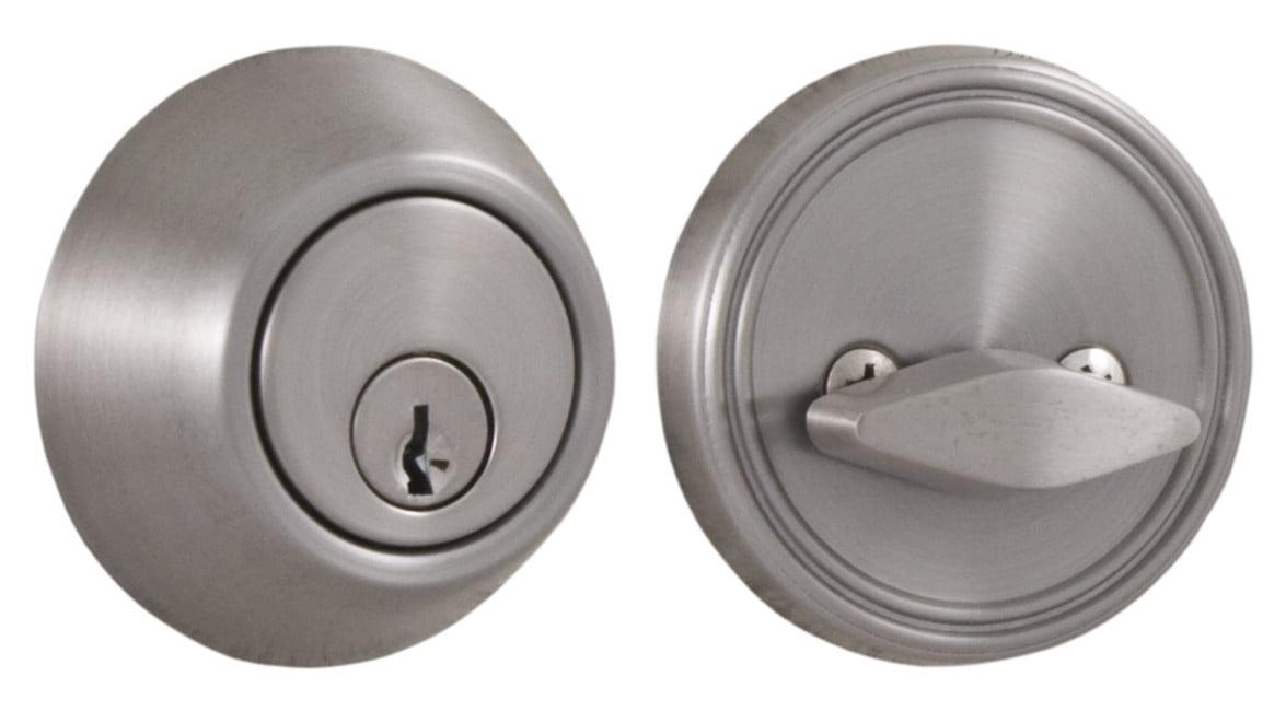 Weslock 00271-N-NFR22 Single Cylinder Deadbolt with Adjustable Latch and Deadbolt Strike Satin Nickel Finish