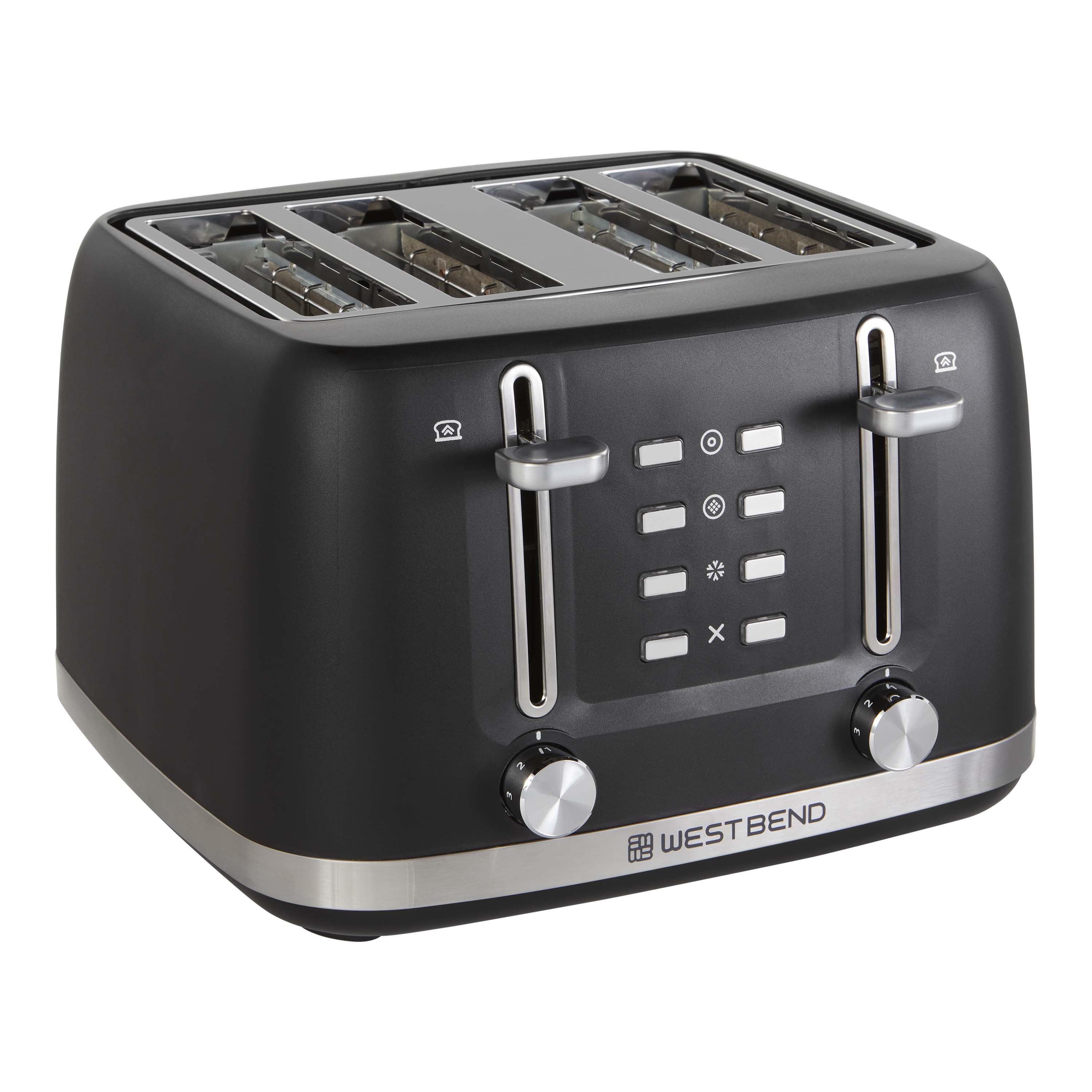 Toaster 4 Slice Extra-Wide and Deep Slots with 3 Functions and 7 Shade Settings Manual Lift Lever and Auto-Shut Off, 1500-Watts, Black