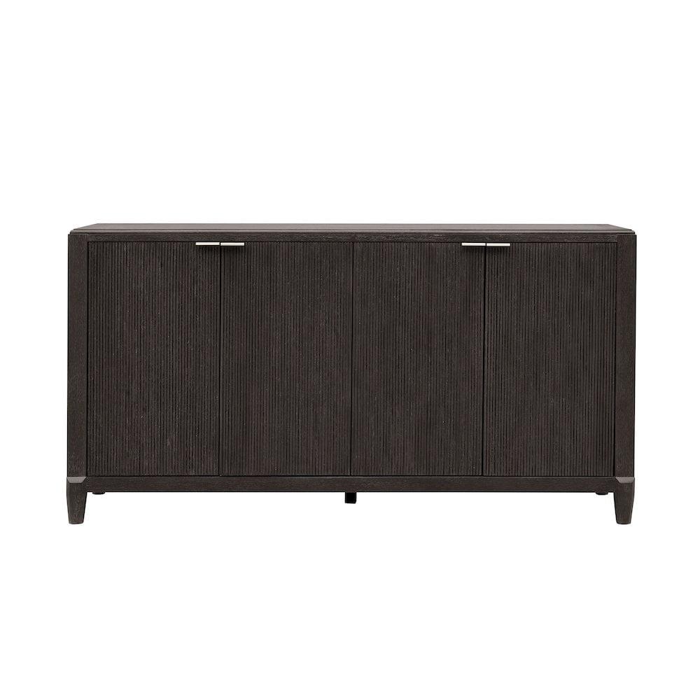 Tuxedo Finish 4-Door Server with Adjustable Shelves