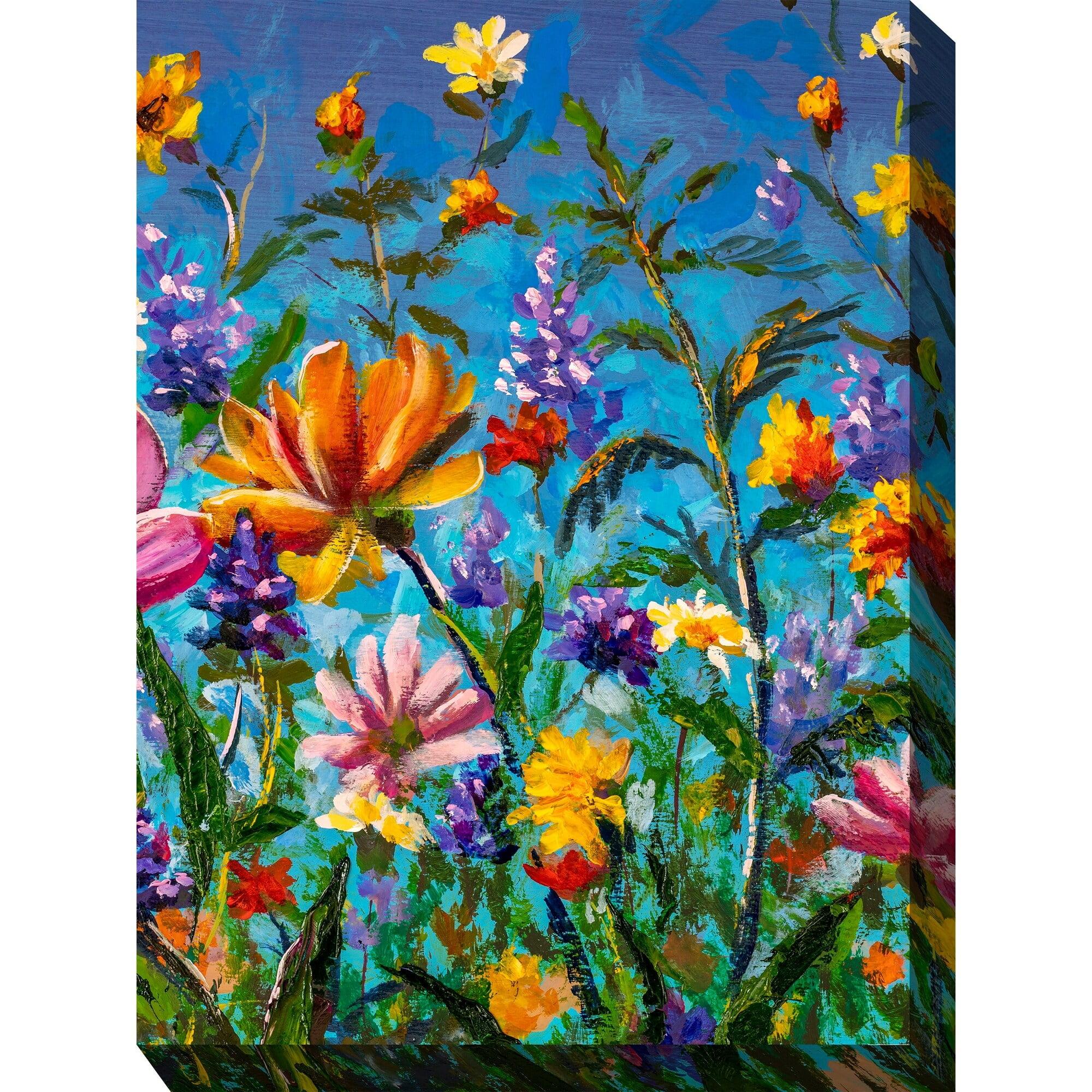 Vibrant Floral Outdoor Canvas Art 30x40