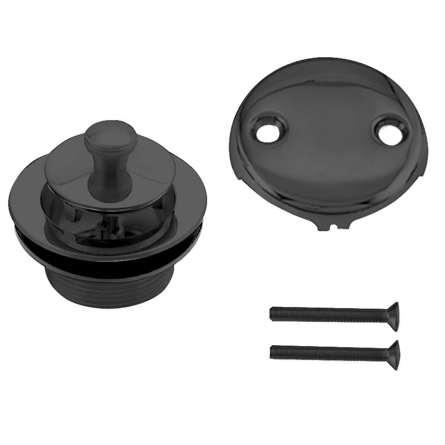 1-1/2" Coarse Thread Twist & Close Bathtub Drain Trim with Two-Hole Overflow