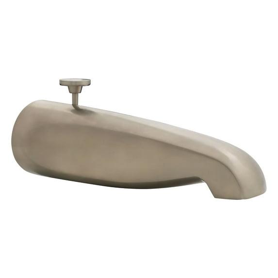 Westbrass D3111-07 8-1/2" Reach Brass Tub Spout with Rear Diverter, Satin Nickel
