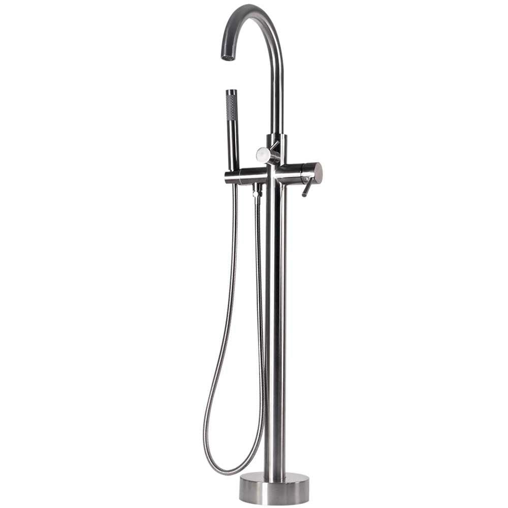 Floor Mount Freestanding Bathtub Filler Faucet with Handheld Shower