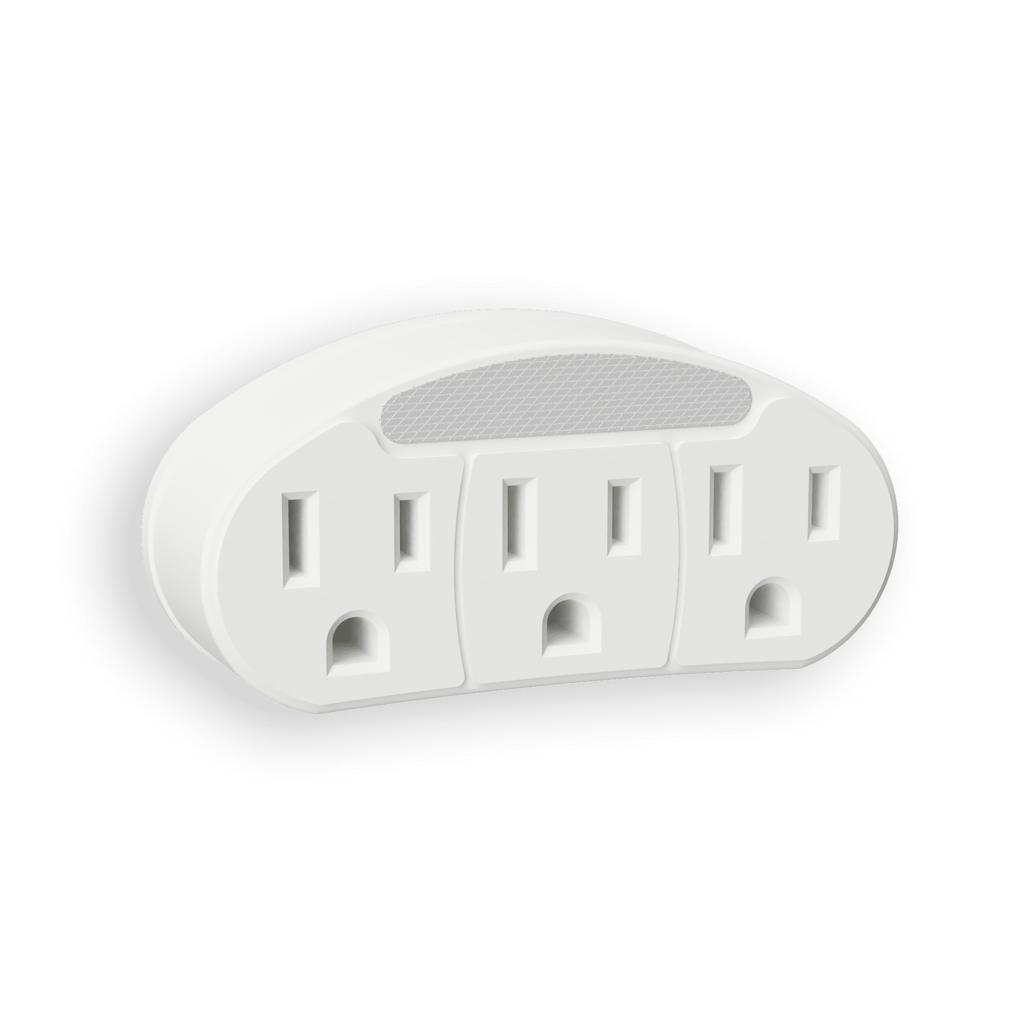 White Automatic Plug-in Night Light with Outlet