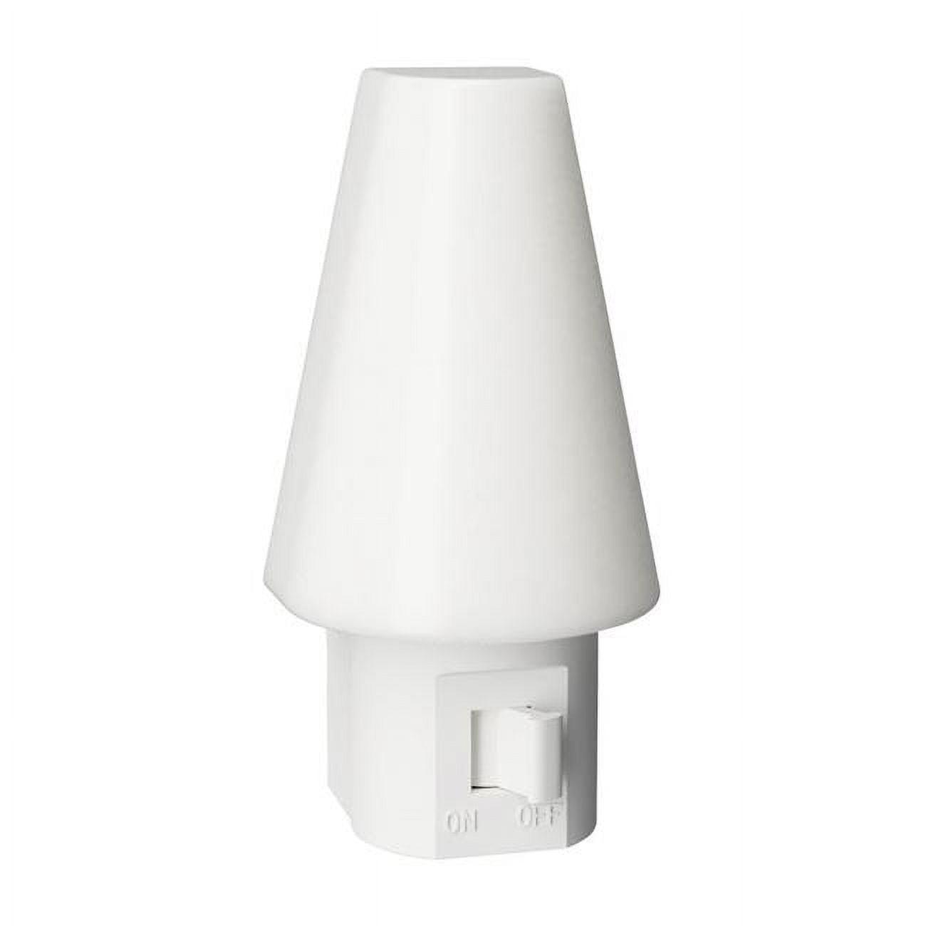 White Plug-in LED Night Light with Manual Switch