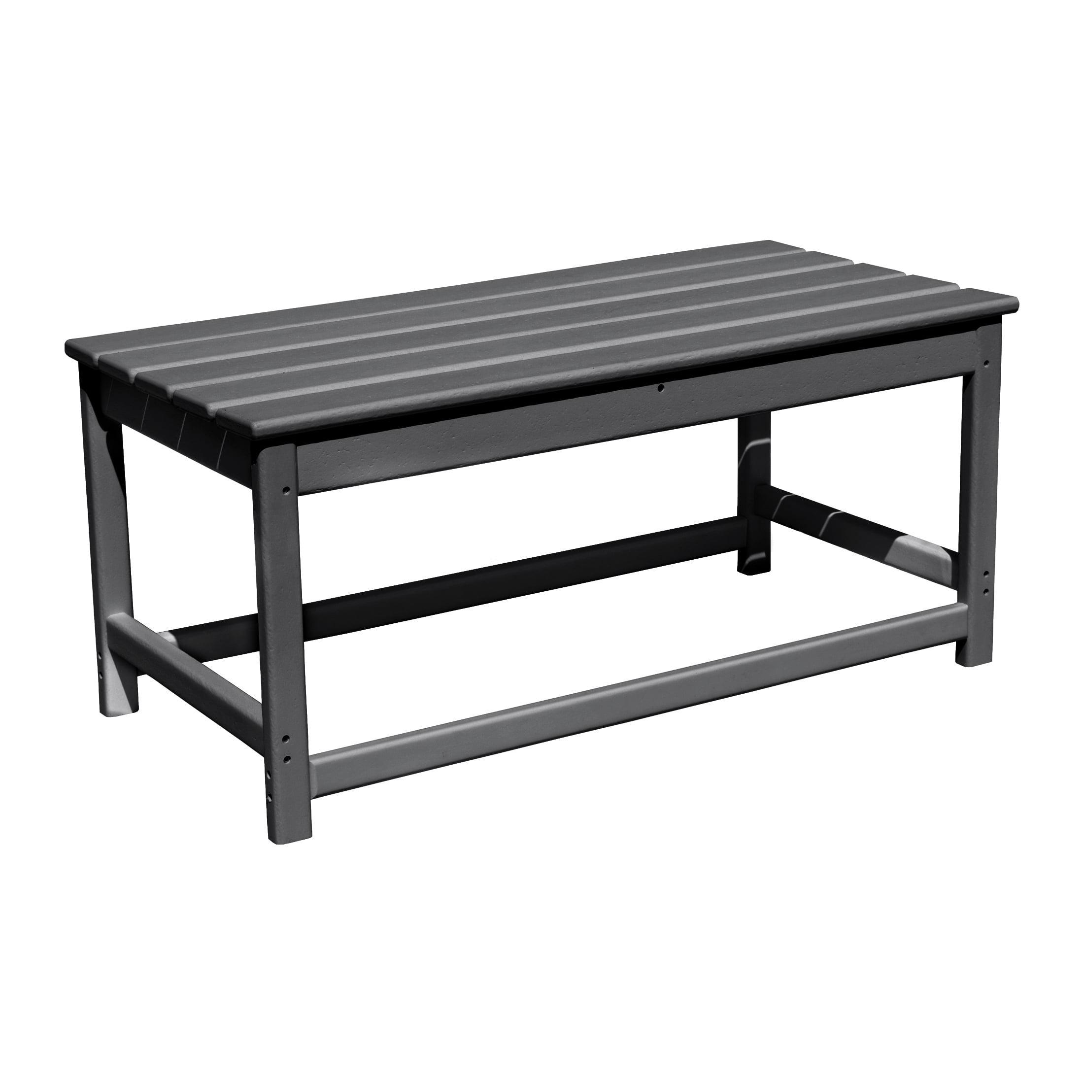 Gray HDPE Plastic Adirondack Outdoor Coffee Table