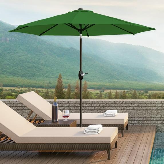 Westin Outdoor Sombrilla de 9 Pies con Inclinación y Manivela, Verde Oscuro