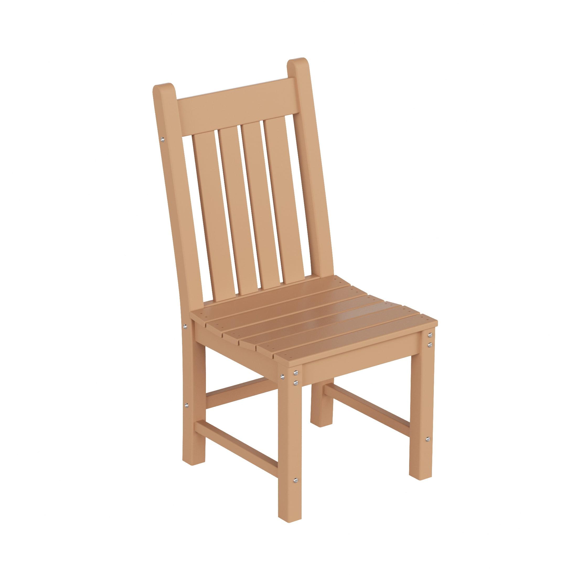 Teak Armless Outdoor Patio Dining Chair