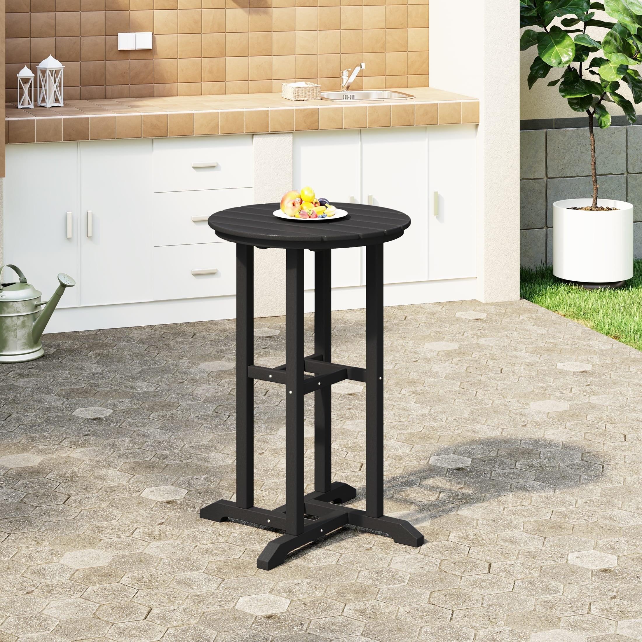 WestinTrends Malibu 37" All Weather HDPE Outdoor Patio Counter Height Bistro Table - Round