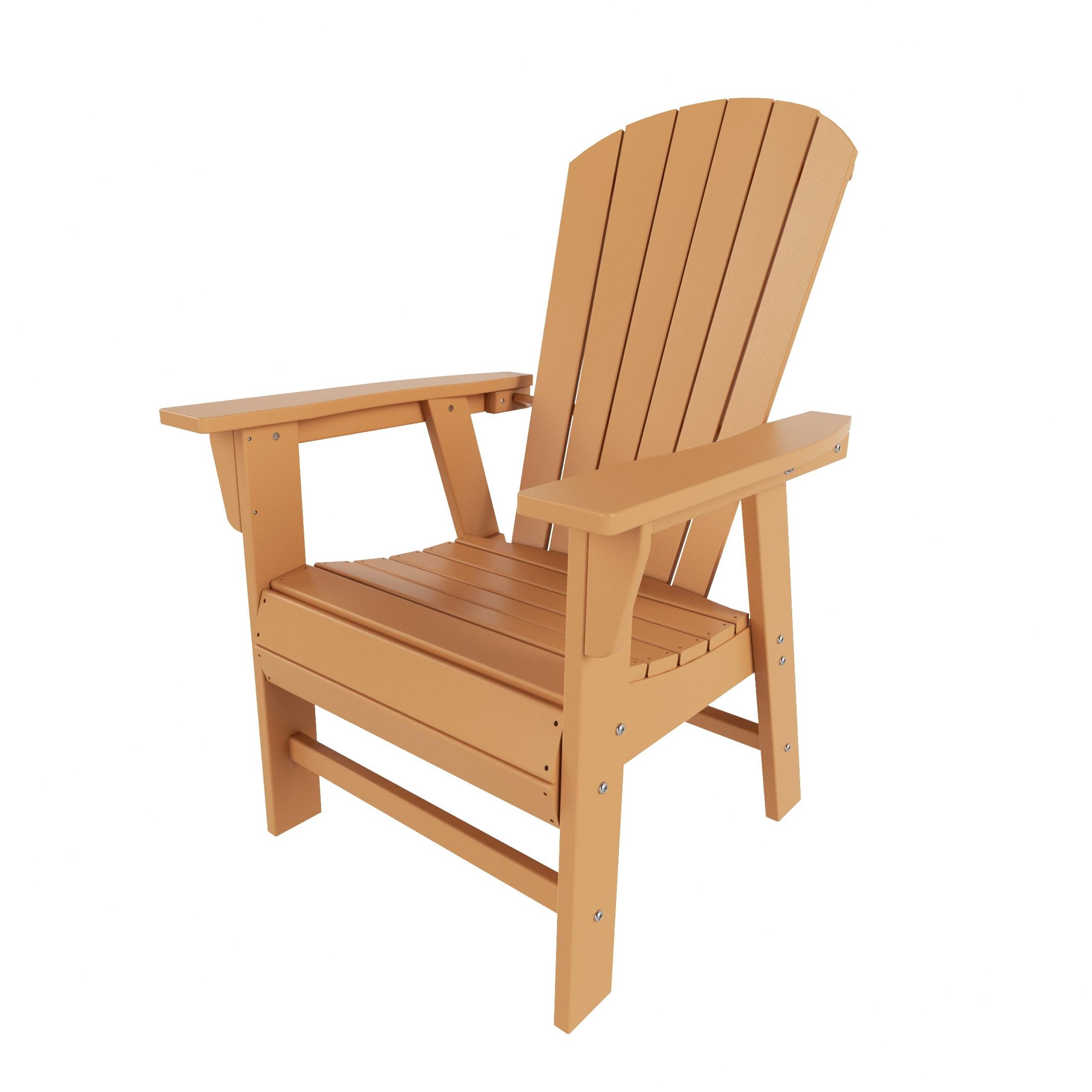 Teak Shell-Back Adirondack Outdoor Dining Chair