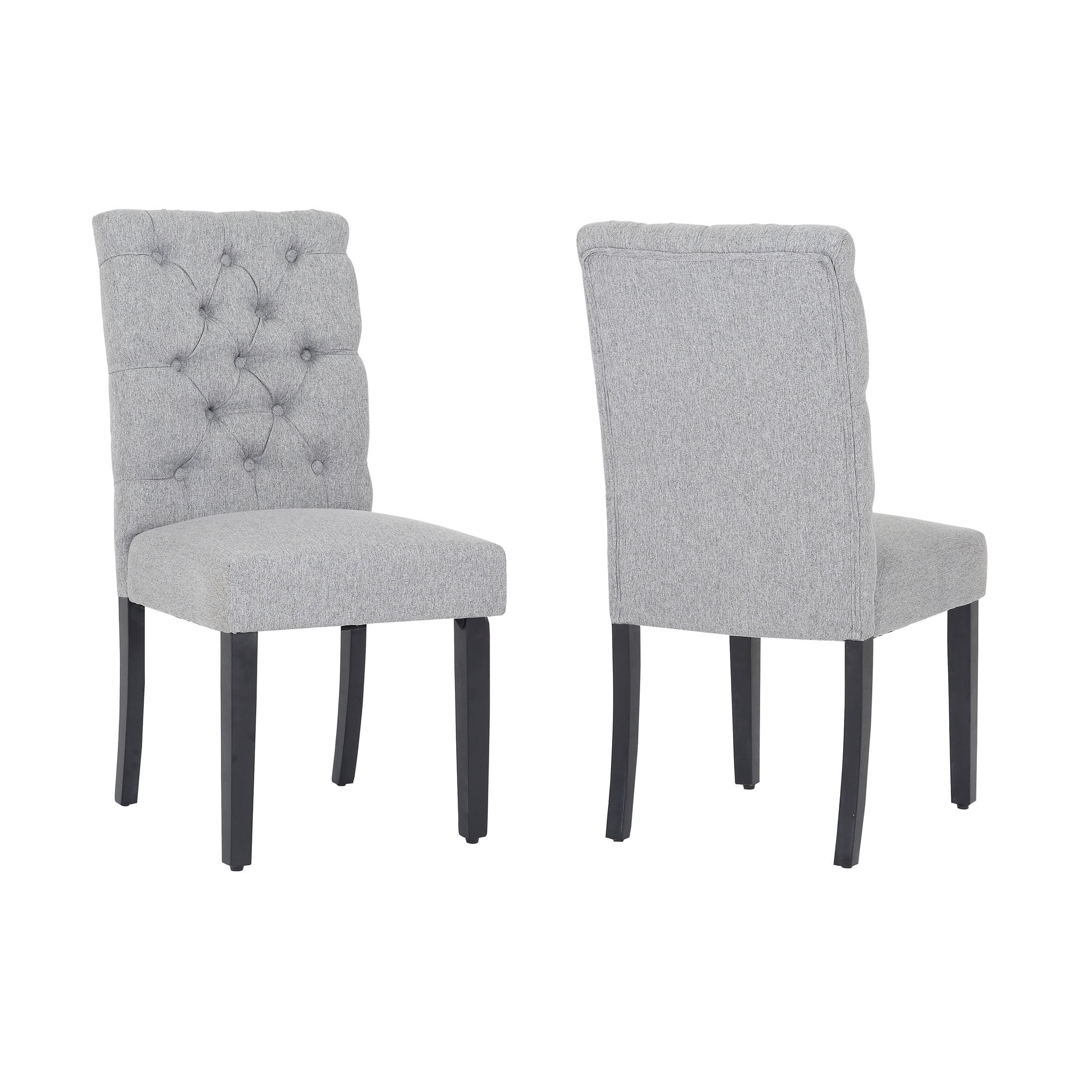 WestinTrends  Upholstered Button Tufted Dining Side Chair (Set of 2)