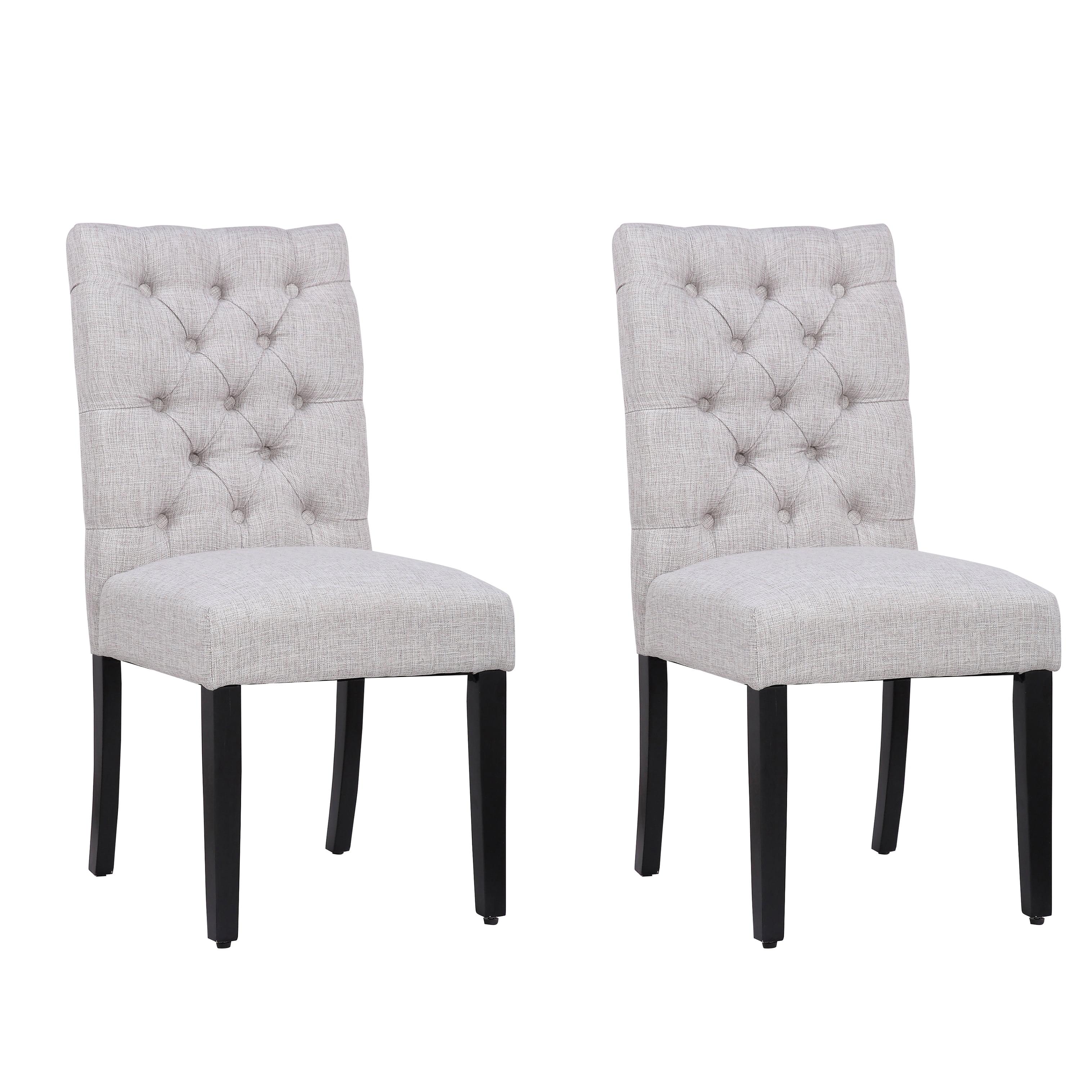 WestinTrends  Upholstered Button Tufted Dining Side Chair (Set of 2)