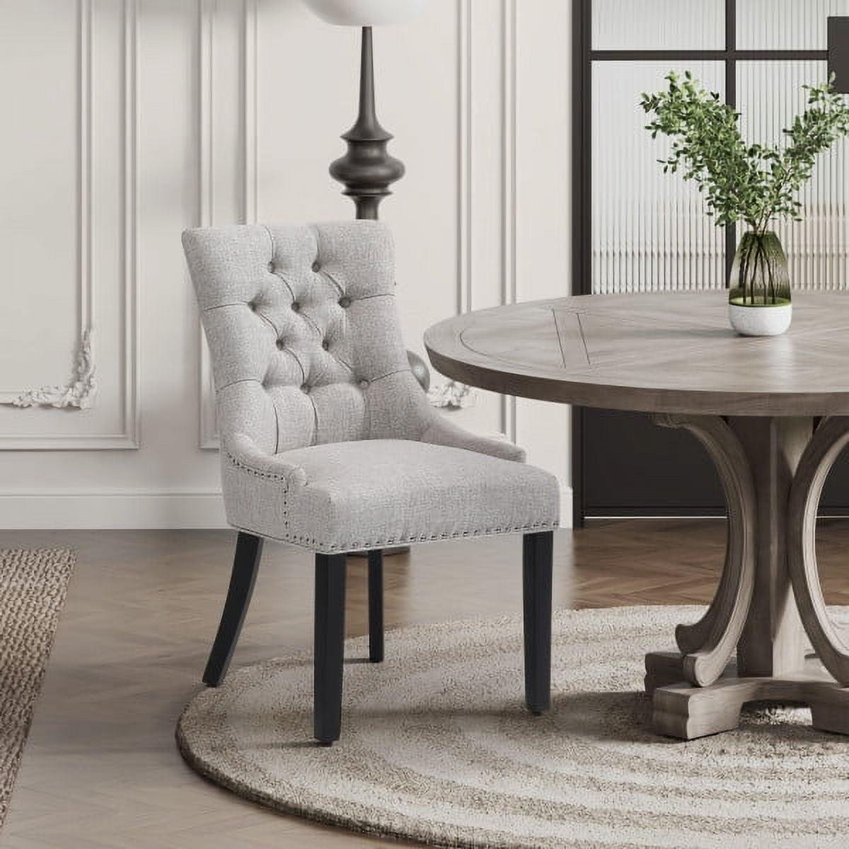 WestinTrends  Upholstered Wingback Button Tufted Dining Chair