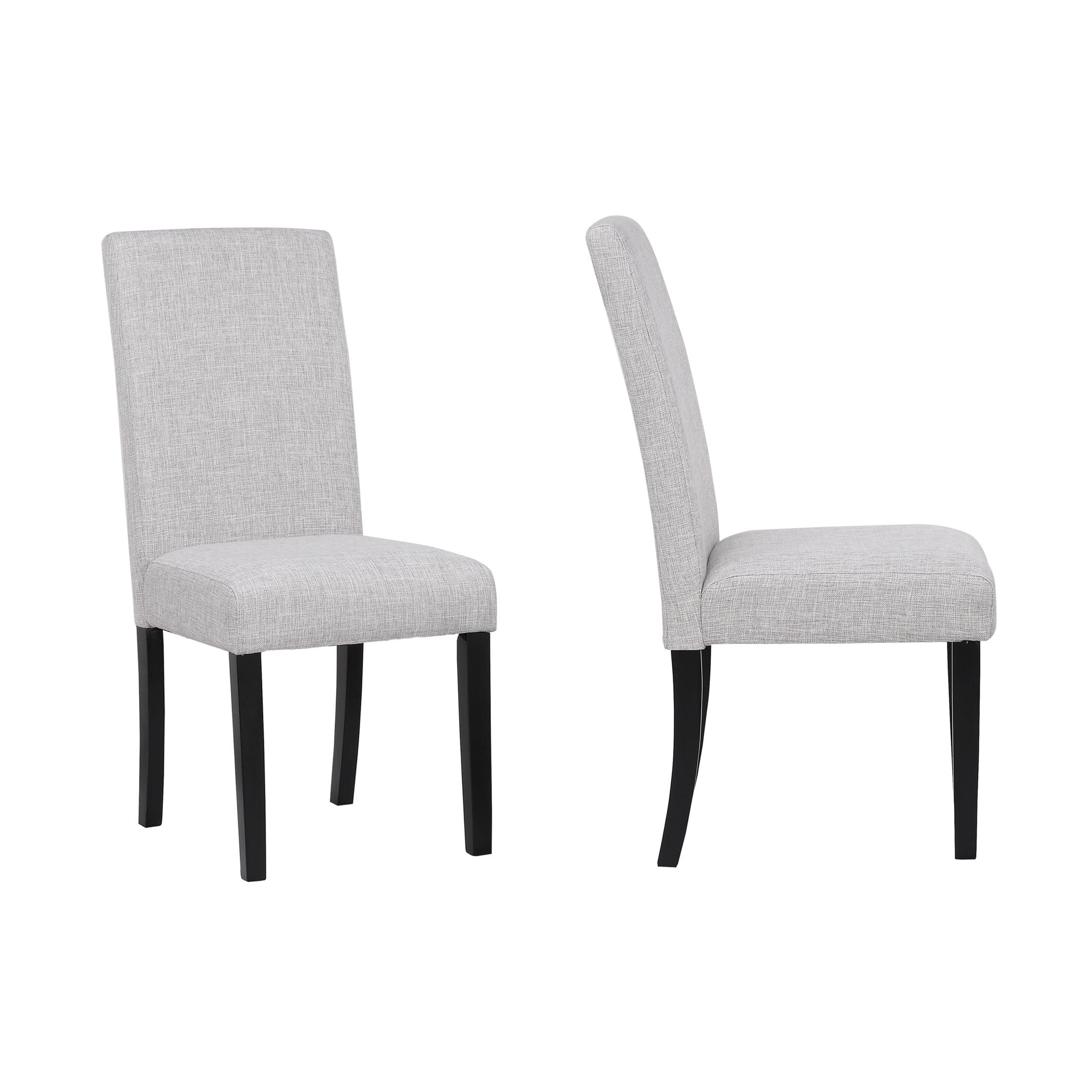 WestinTrends  Upholstered Linen Fabric Dining Chair (Set of 2)