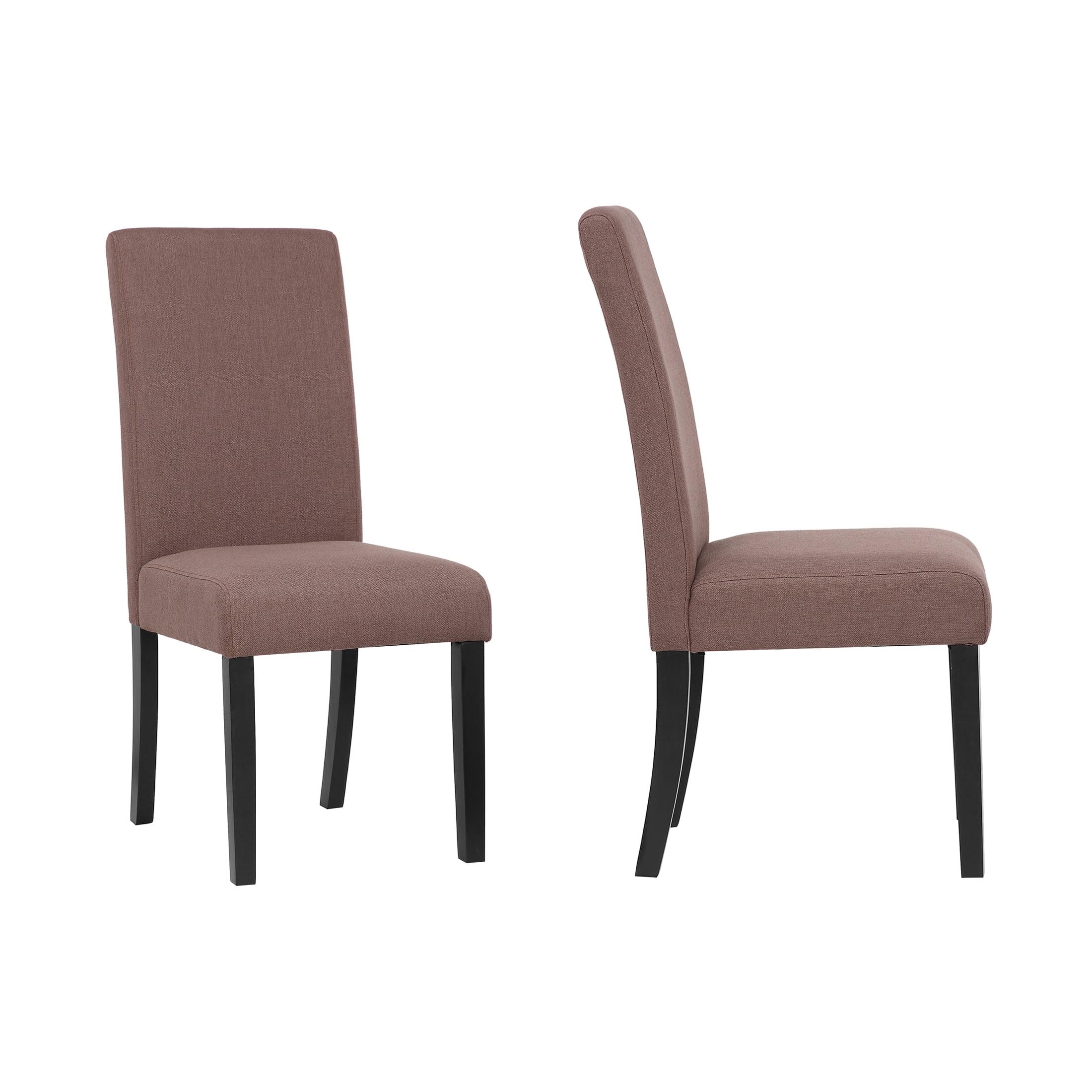 WestinTrends  Upholstered Linen Fabric Dining Chair (Set of 2)