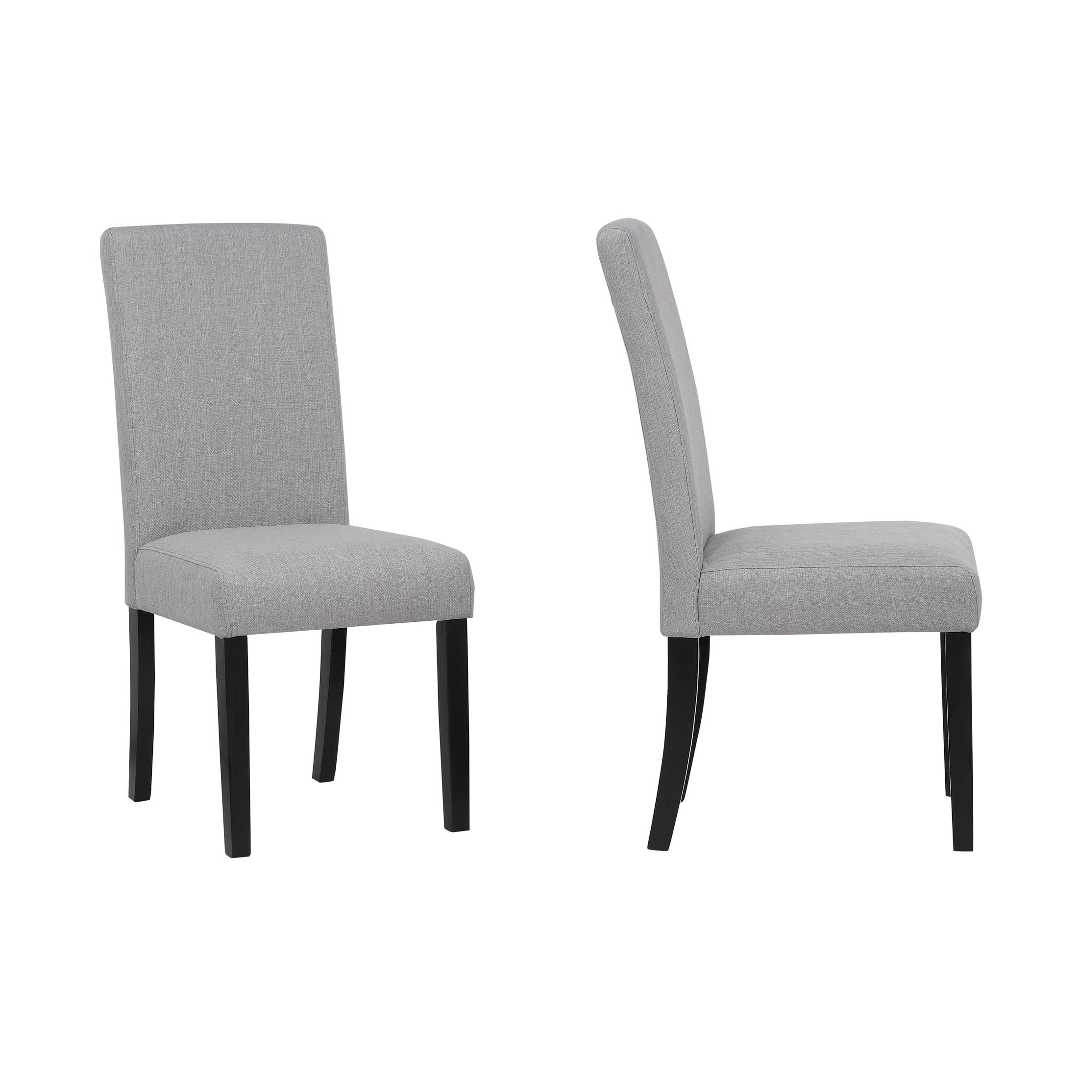 WestinTrends  Upholstered Linen Fabric Dining Chair (Set of 2)