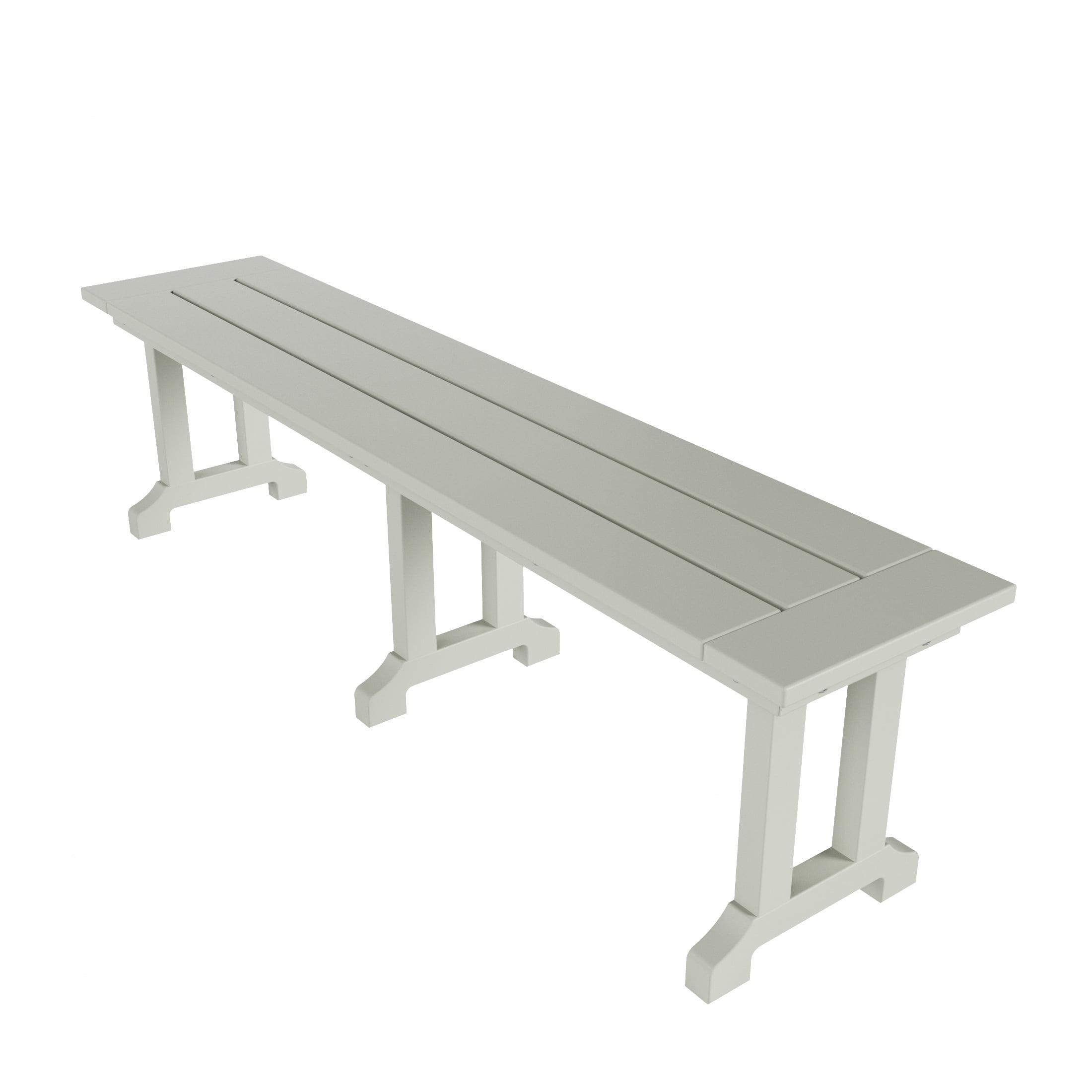 Malibu Sand 65" Poly Lumber Outdoor Dining Bench