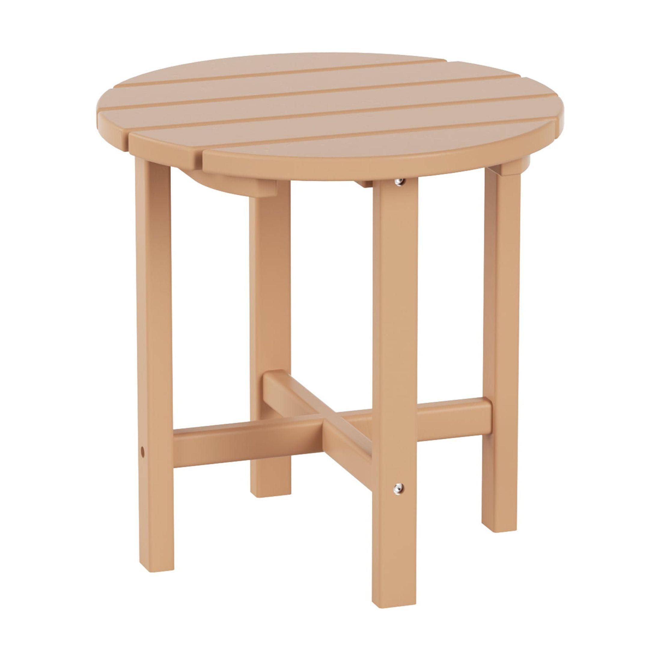 WestinTrends All-Weather Outdoor Patio Round Poly Adirondack Side Table