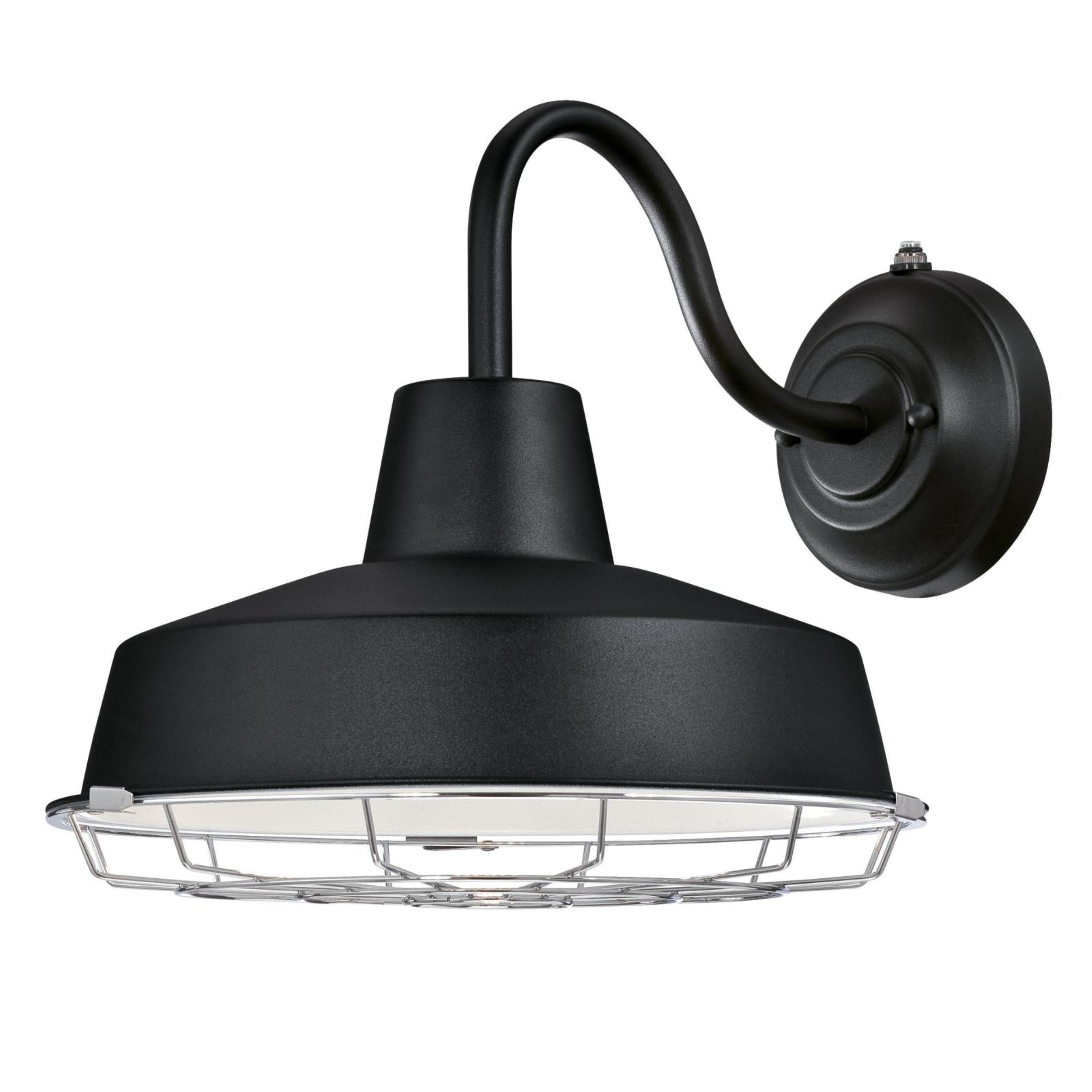 Westinghouse Lighting Westinghouse Academy One-Light LED Outdoor Wall Fixture, Cage Shade 20 Textured Black (New Version) 12-Inch 7 to 12 Inches 13 to