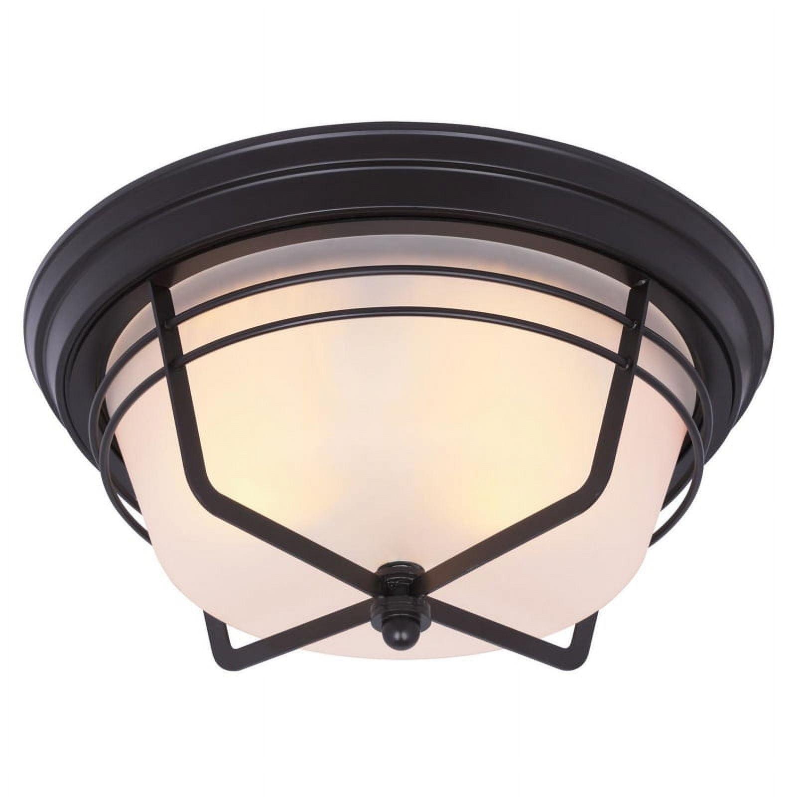 Bonneville Weathered Bronze 2-Light Flush Mount Ceiling Fixture