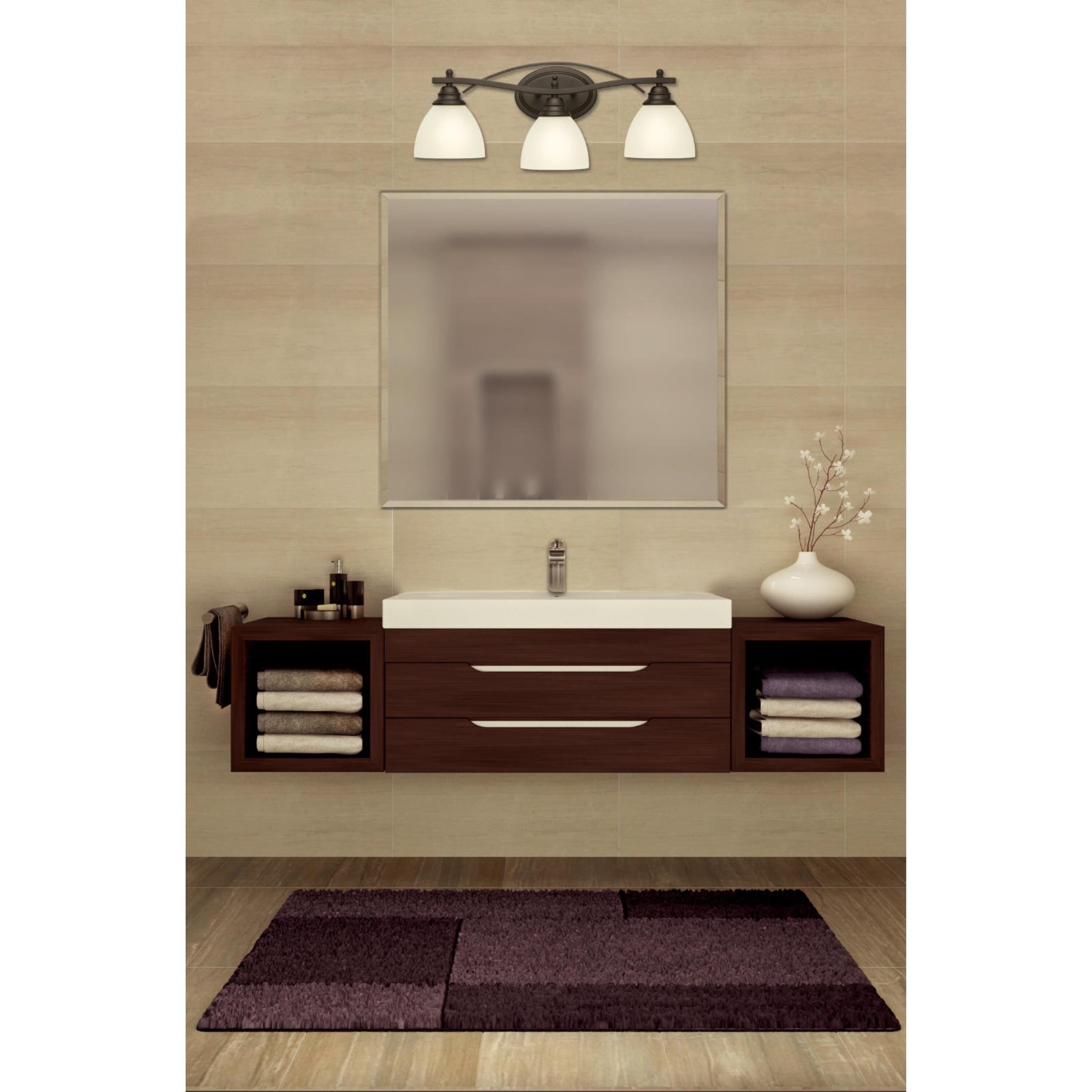 Elvaston Oil Rubbed Bronze 3-Light Bathroom Vanity Fixture