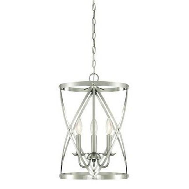 Westinghouse Lighting Westinghouse Isadora Three-Light Indoor Chandelier, Brushed Nickel Finish