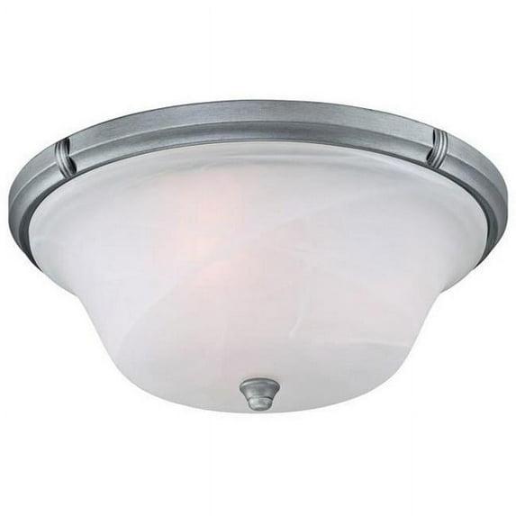 Westinghouse 6342500 Tolbut Three Light Indoor Flush Ceiling Fixture, Antique Silver