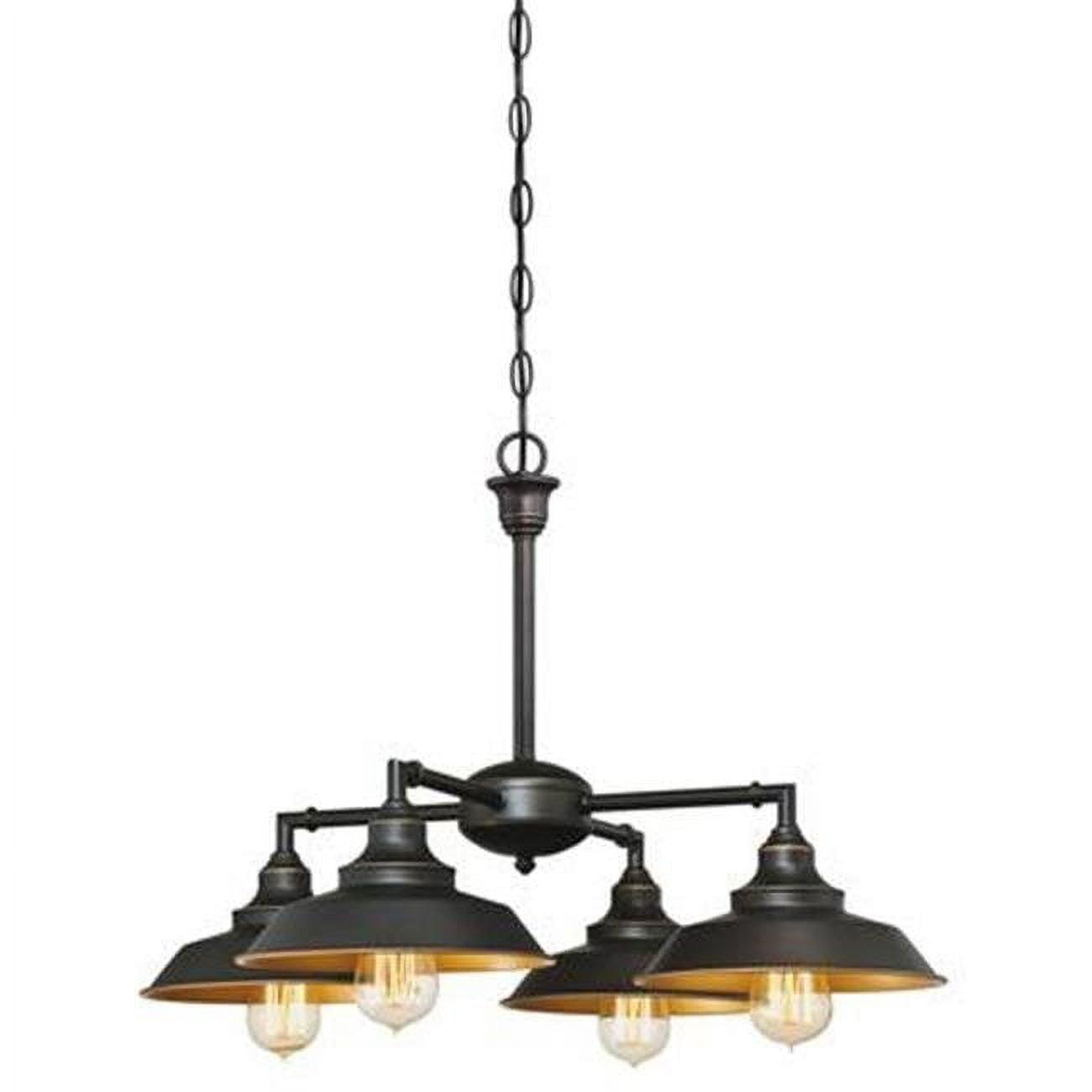 Iron Hill Bronze 4-Light Convertible Chandelier