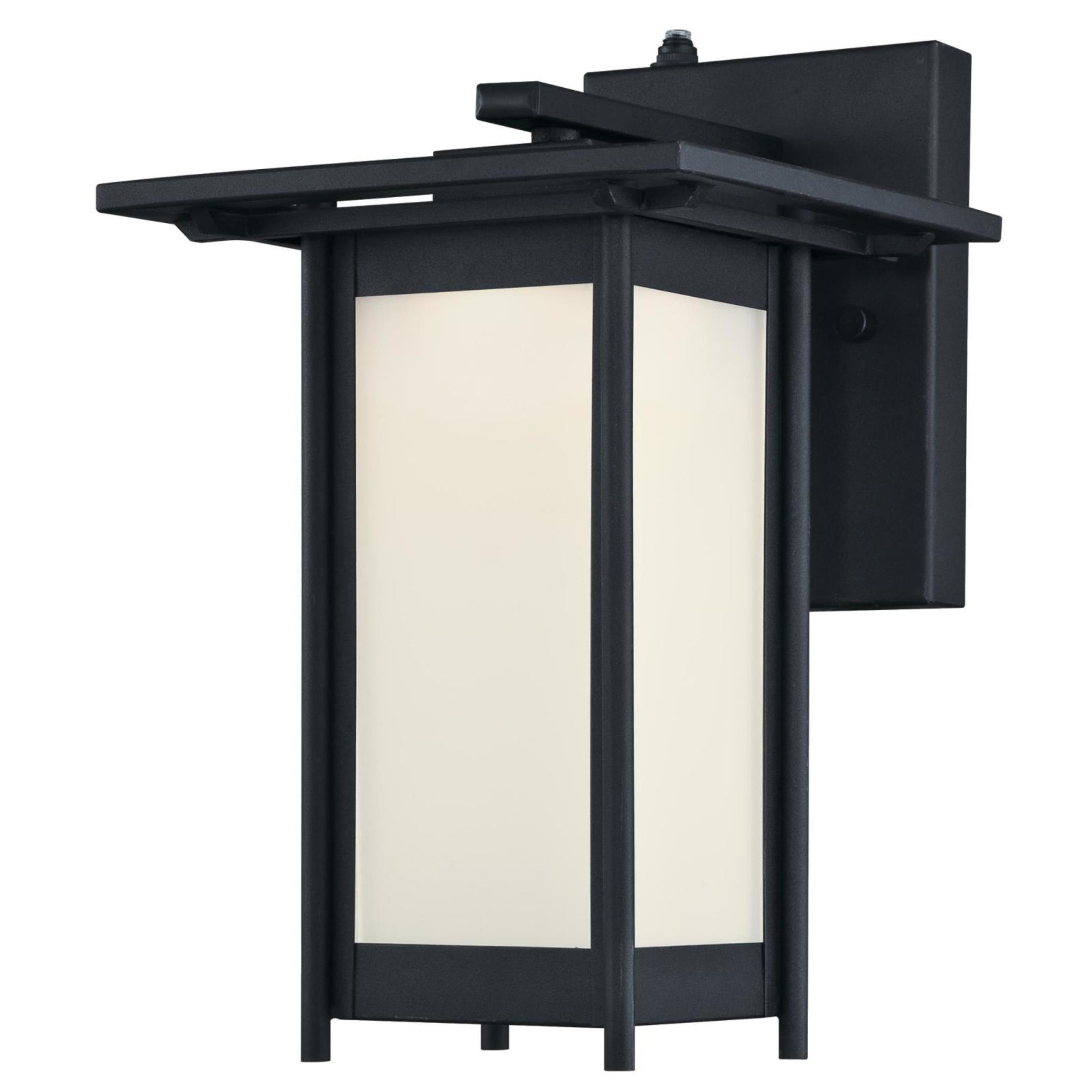 Westinghouse Lighting Westinghouse Clarissa One-Light Outdoor Wall Lantern 12 LED Textured Black Black Painted