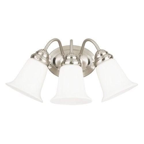 Westinghouse 3-Light Brushed Nickel White Wall Sconce