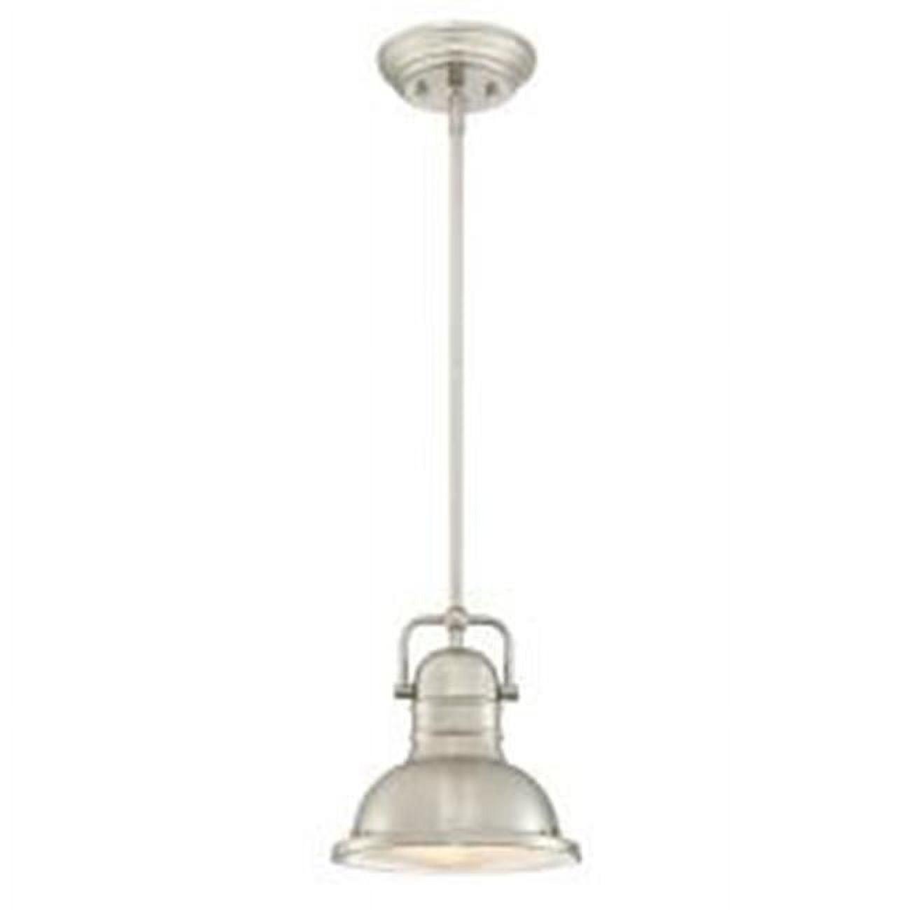 Westinghouse Boswell LED Mini Pendant Brushed Nickel Finish Frosted Prismatic Lens