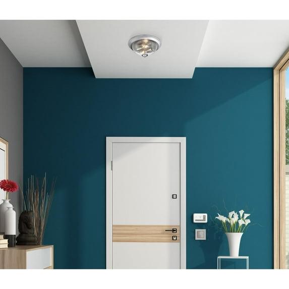 Westinghouse Lighting 6115900 13 in. Basset Two Light Indoor Flush Mount Fixture, Brushed Nickel