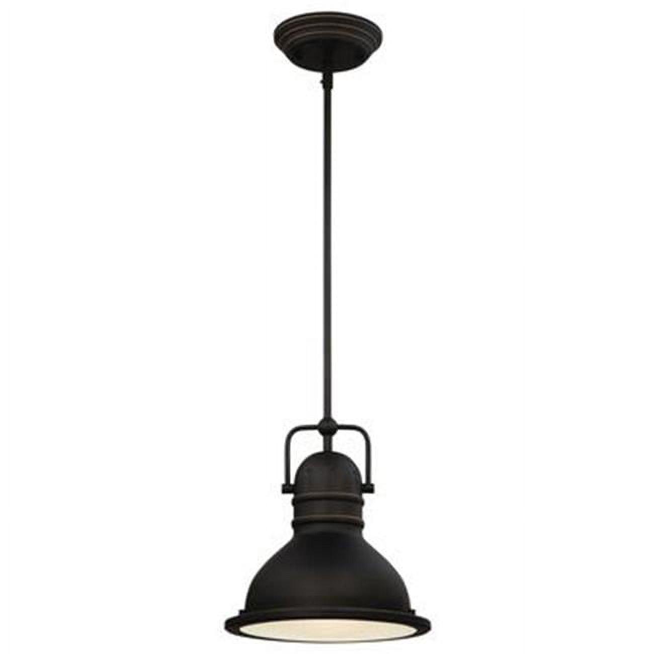 Farmhouse-Inspired Boswell Adjustable LED Pendant in Oil Rubbed Bronze