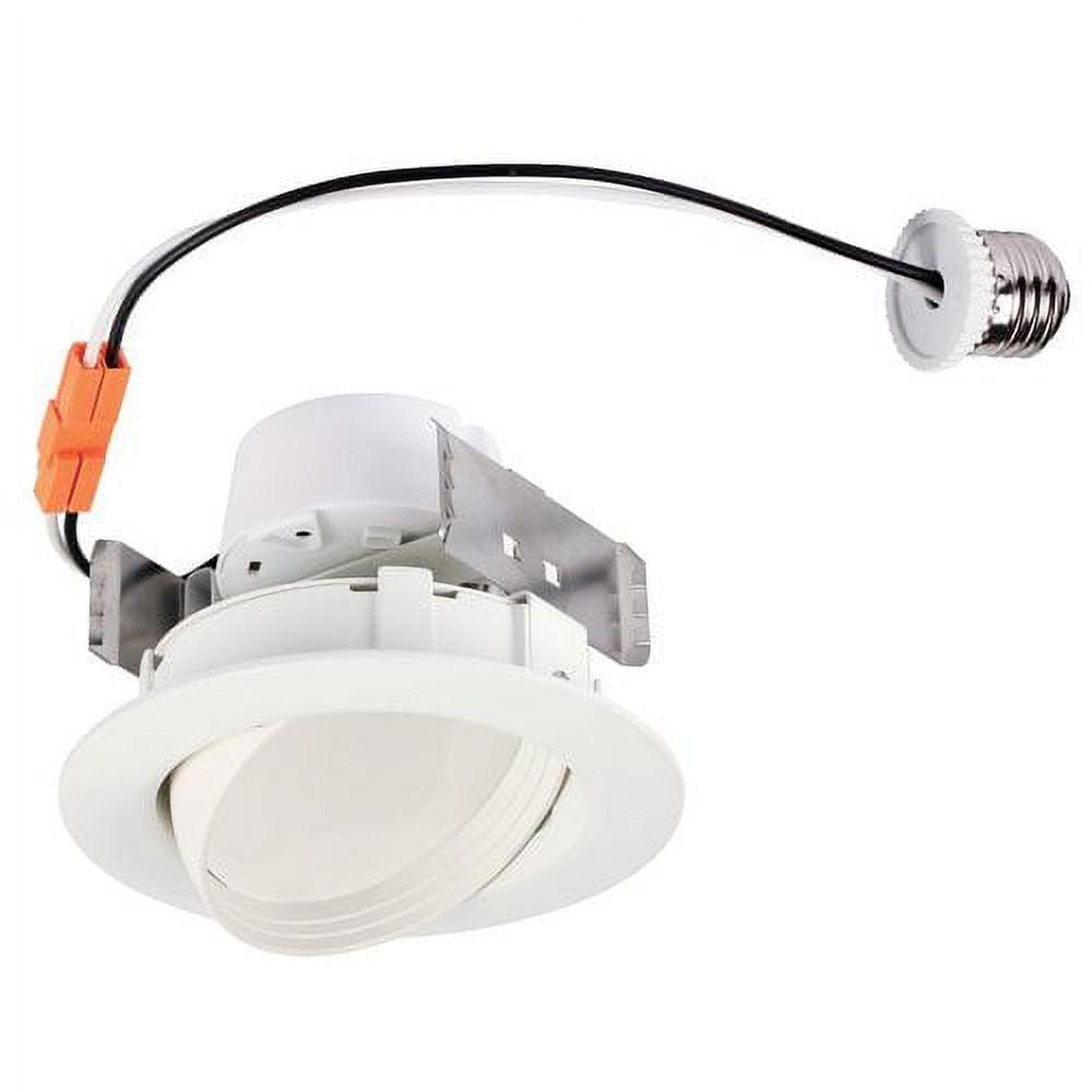 Sleek White Aluminum 7.28" LED Recessed Lighting Kit for Indoor/Outdoor