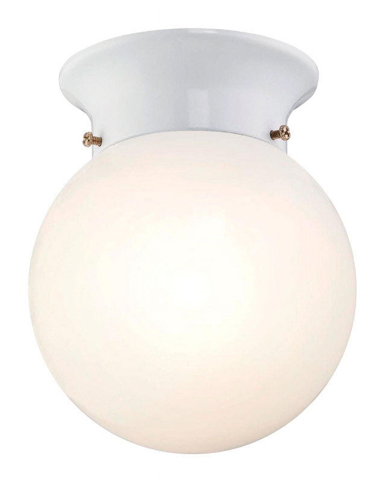 Elysian White Opal Glass 7.25" LED Flush Mount Ceiling Light