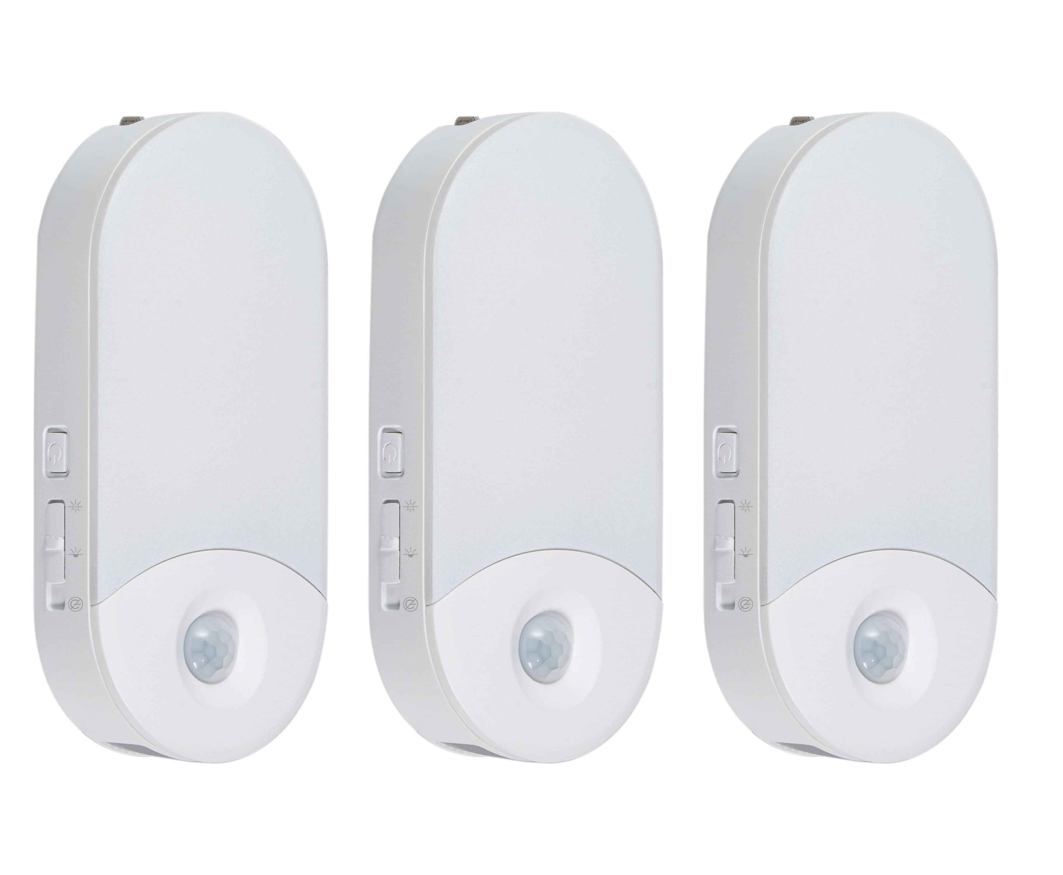 White Rechargeable LED Motion Sensing Nightlight 3-Pack