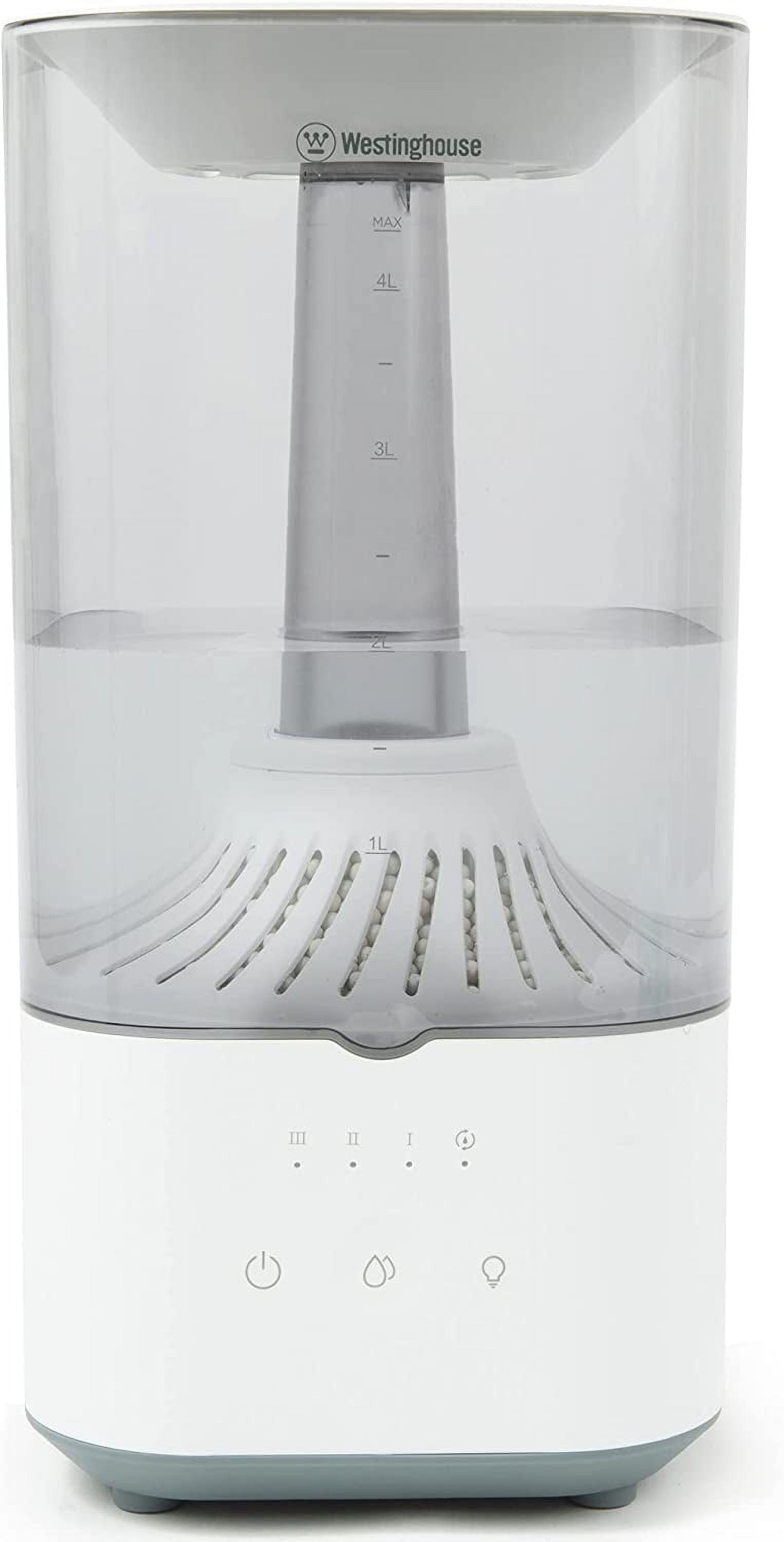 Westinghouse Ultrasonic Humidifier, 4.5L Top Fill Quiet Air Humidifier with LED Night Light and Touch Control, Adjustable Mist for Large Bedrooms