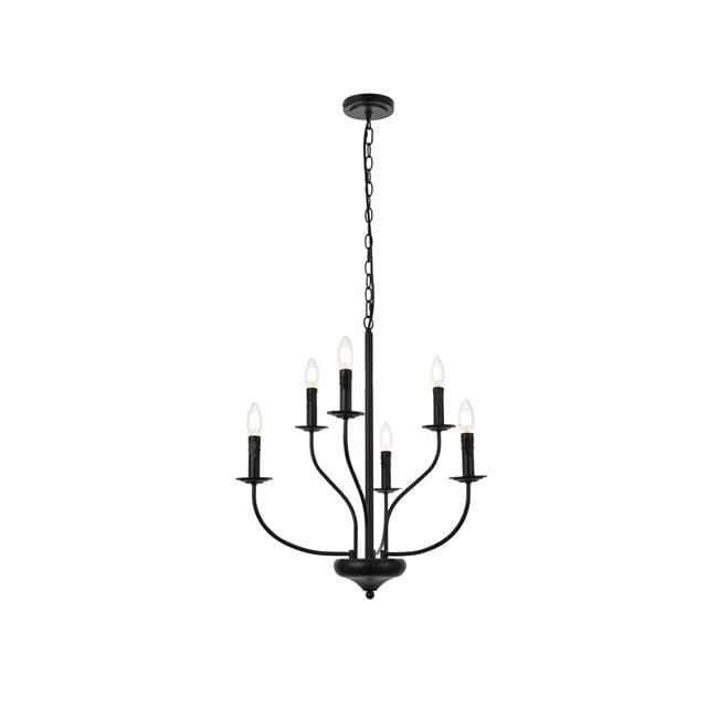 Westley 6 Lights Pendant, Black