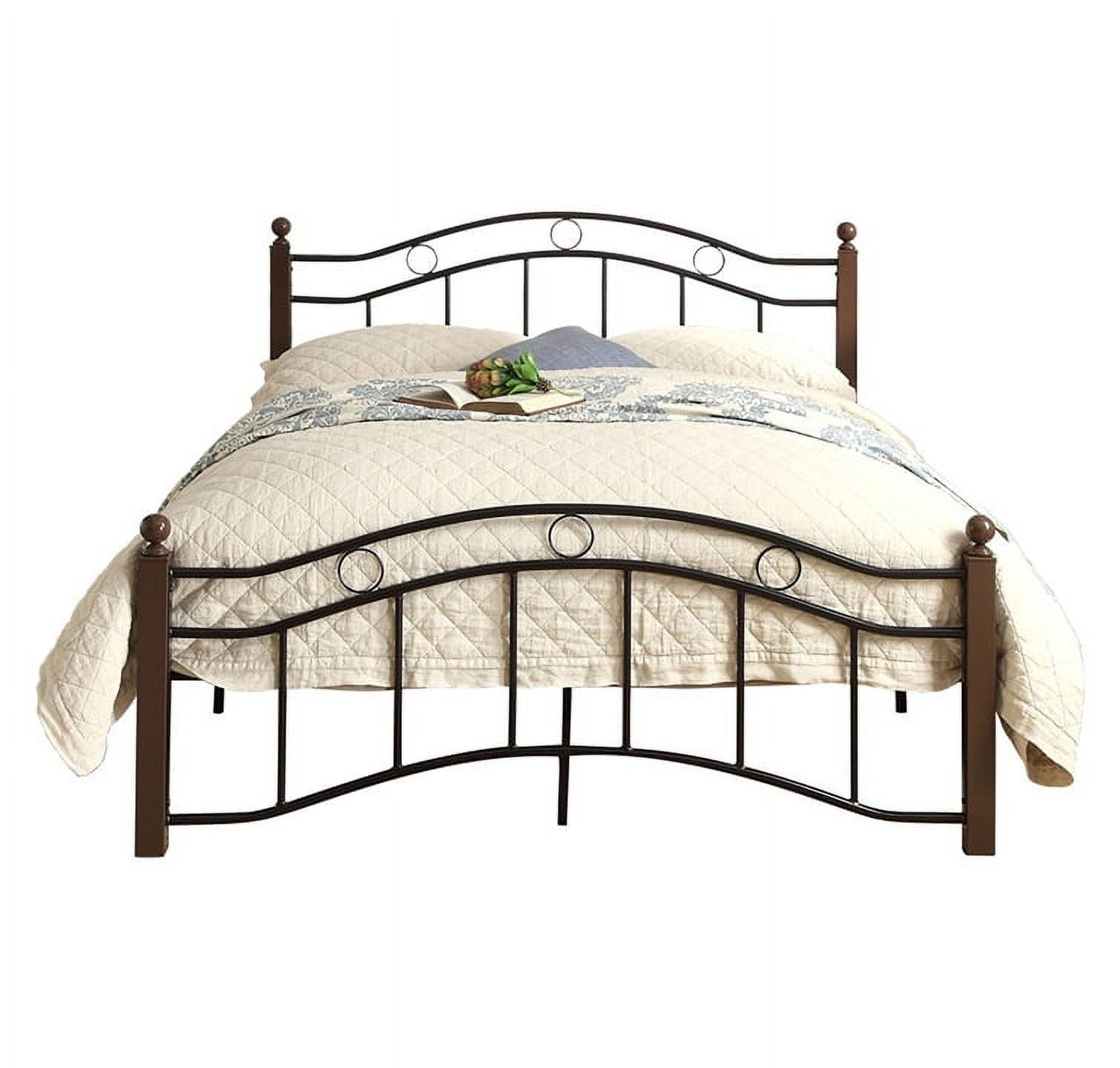 Weston Home Lexicon Averny Traditional Metal Frame Full Platform Bed in Black