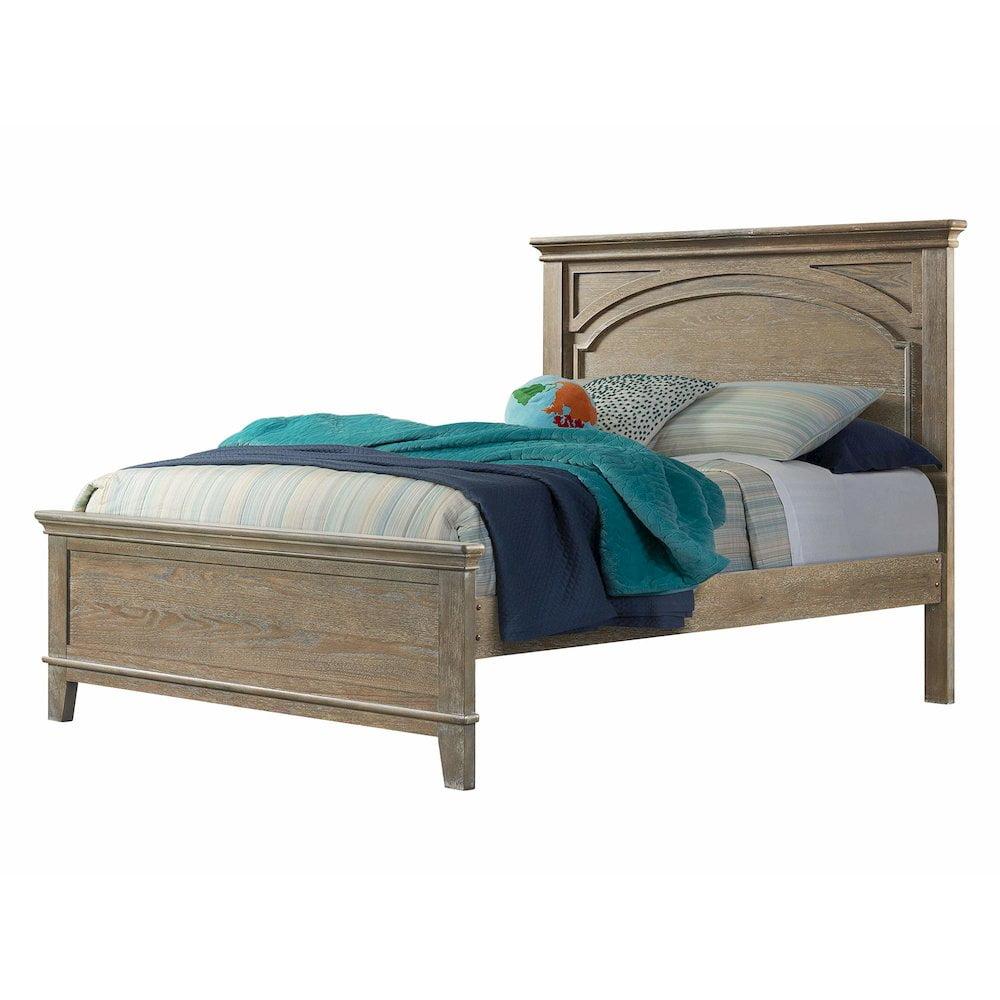 Leland Sandwash Metal Frame Full Platform Bed with Antique Details