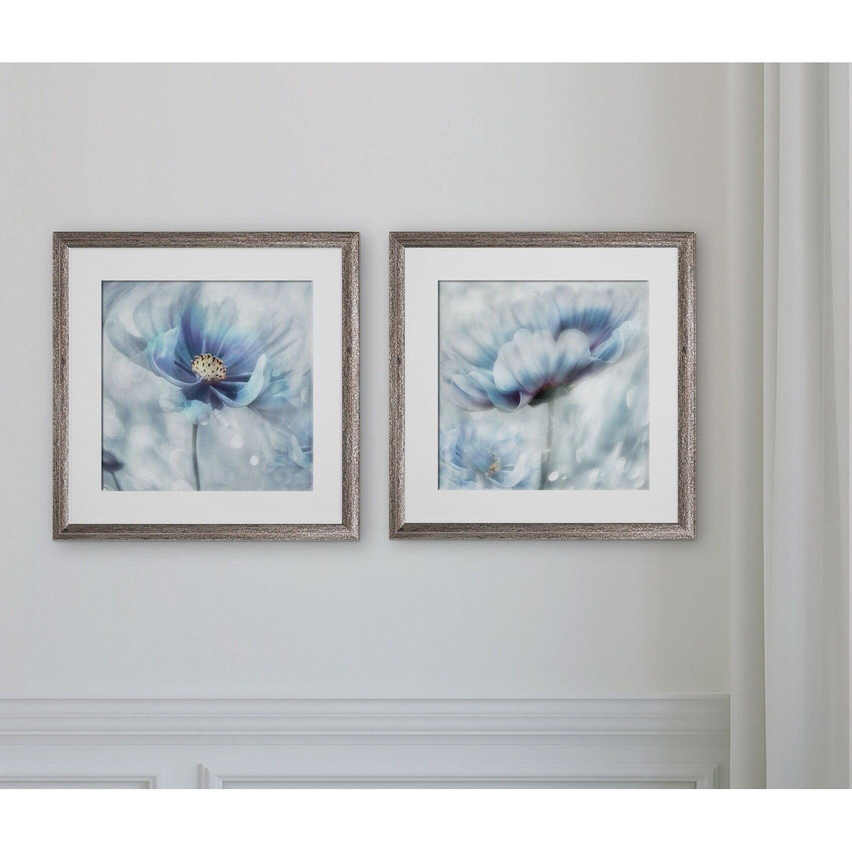 Feeling of Blue I 16'' x 16'' Silver Framed Art Set