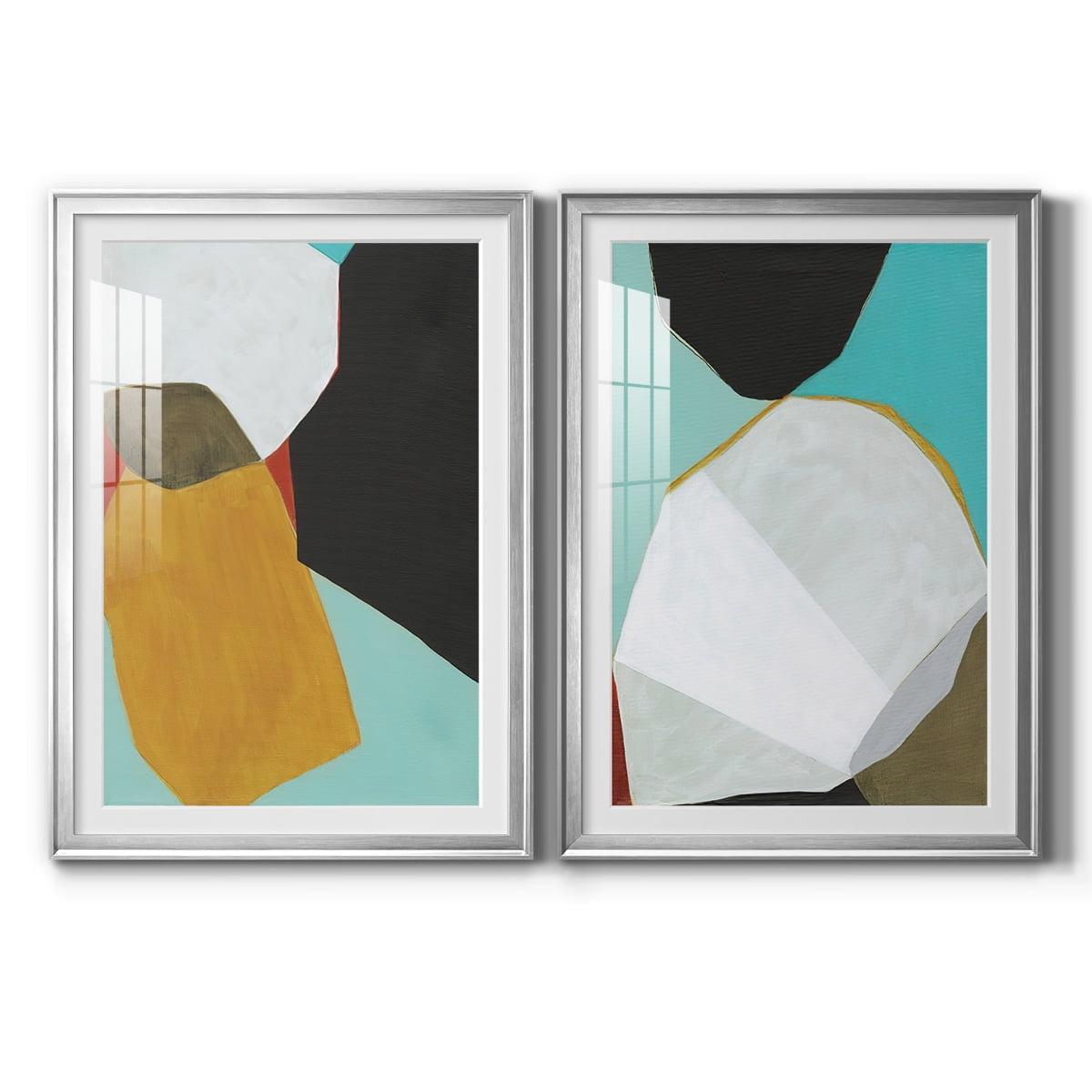 Wexford Home Graphica I Premium Framed Print, 18.5" x 24.5" - Ready to Hang, Silver (Set of 2)