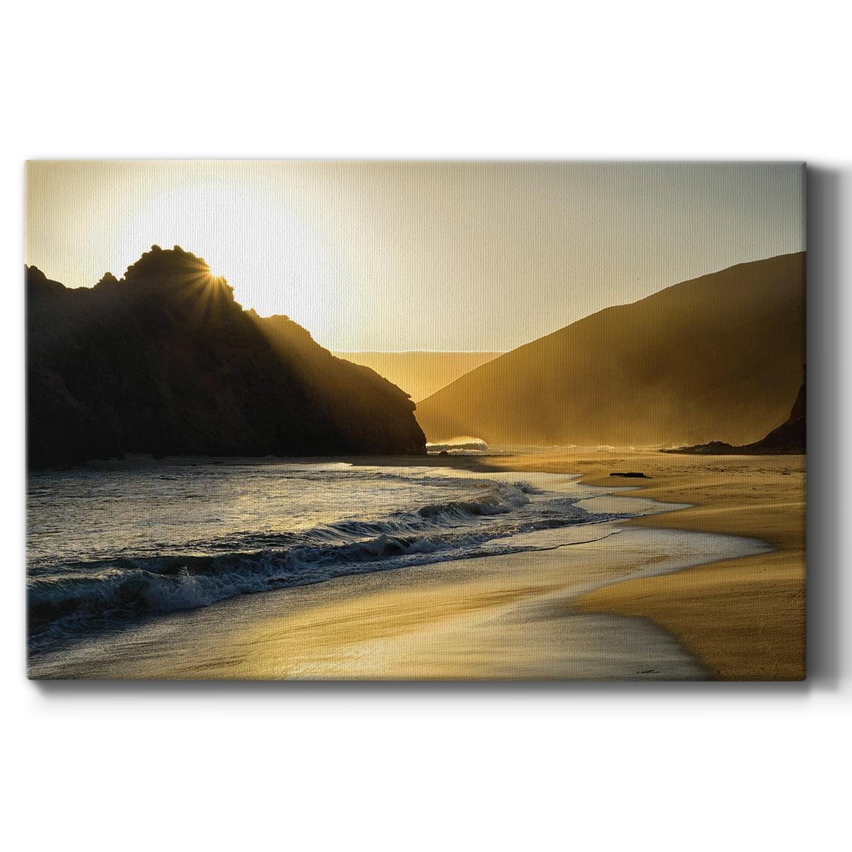 Sunset at Big Sur 12" x 18" Canvas Wall Art