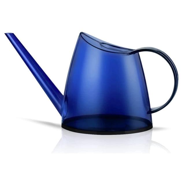 WhaleLife Indoor Watering Can for House Bonsai Plants Garden Flower Long Spout 40oz 1.4L PS Resin Pot (Blue)