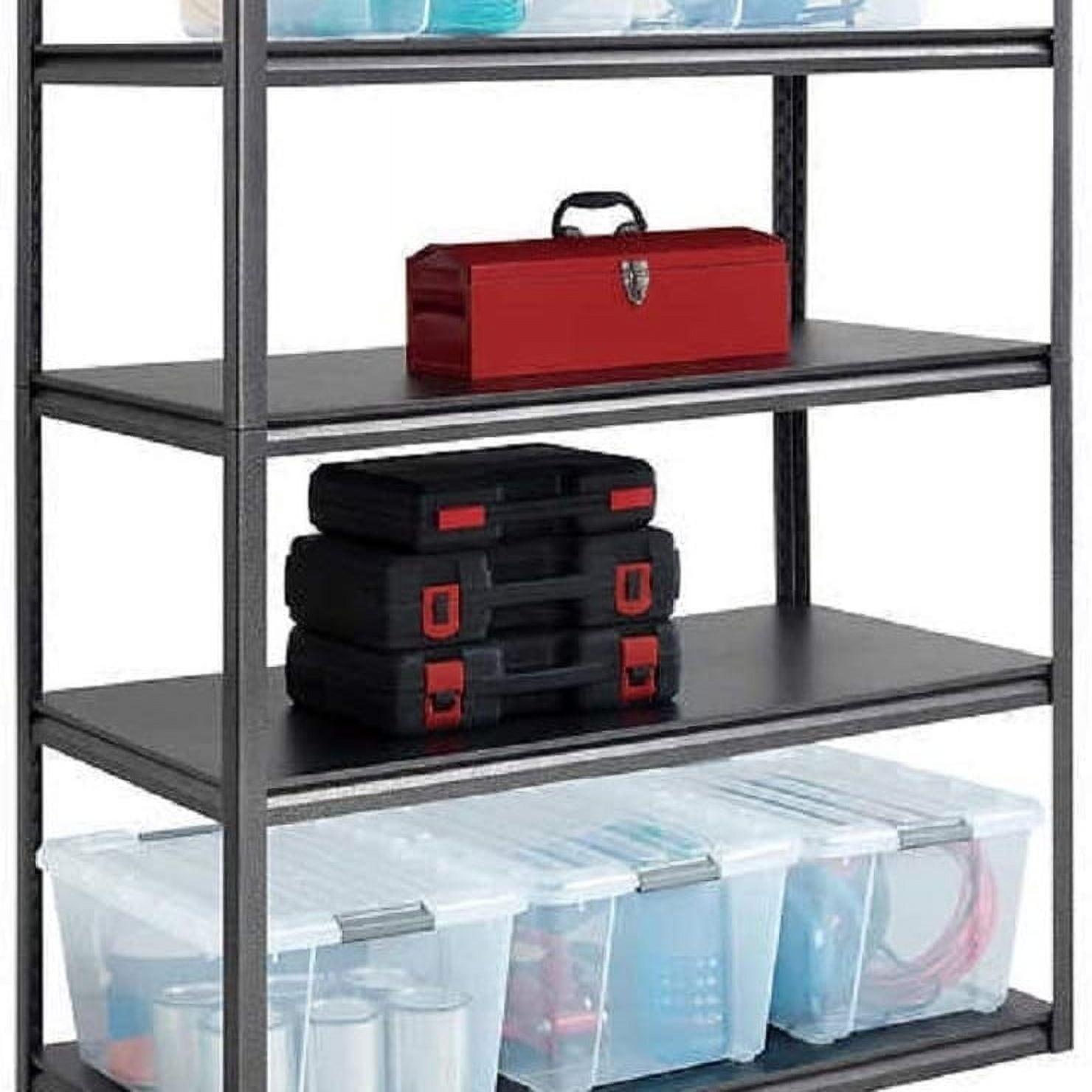 Heavy Duty Black Alloy Steel 4-Tier Kitchen Shelving Unit