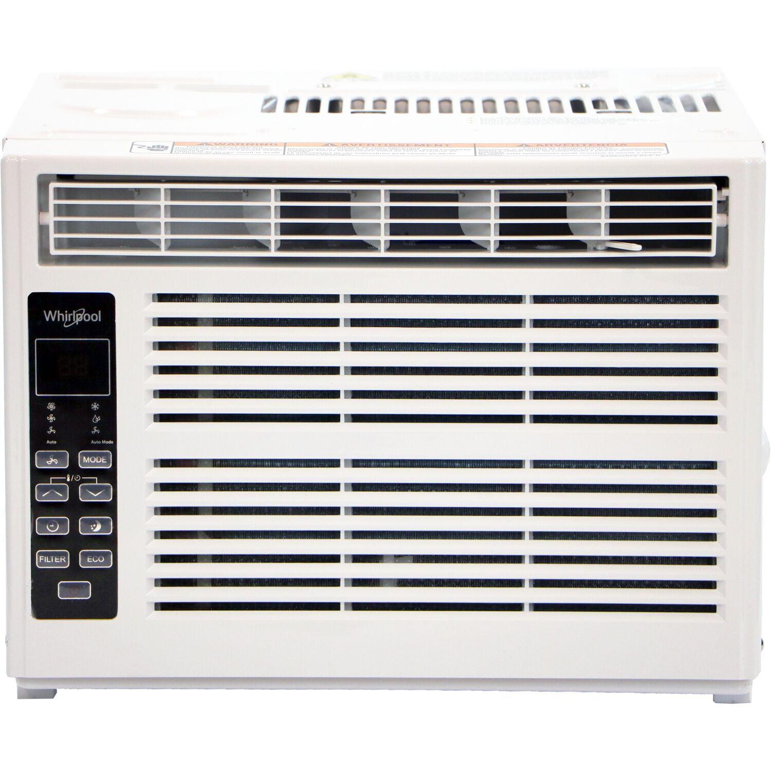 Whirlpool 6000 BTU 115V Window Mounted Air Conditioner and Dehumidifier: 3 Speeds, 8-Way Air Control, 200-500 sq. ft.