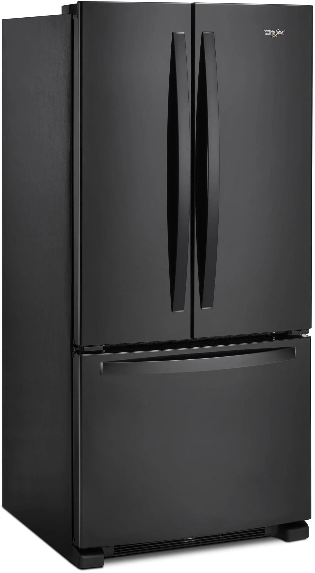 Black 33-Inch French Door Refrigerator with Bottom Freezer