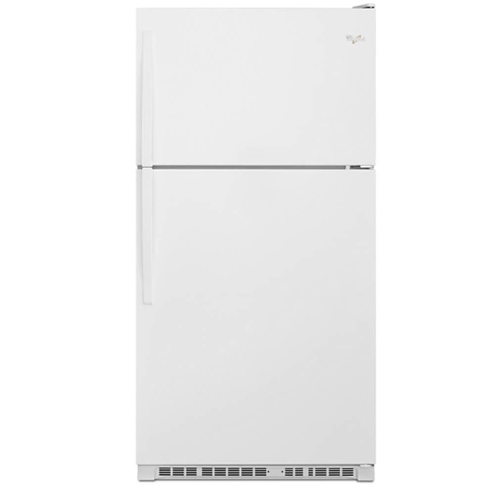 White 20.5 Cu. Ft. Top Freezer Refrigerator with Ice Maker